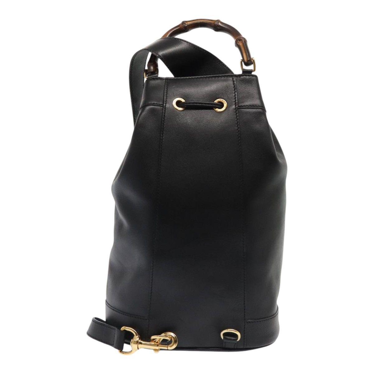 Gucci Bamboo Black Leather Shoulder Bag (Pre-Owned) Size ONE SIZE - 2 Thumbnail