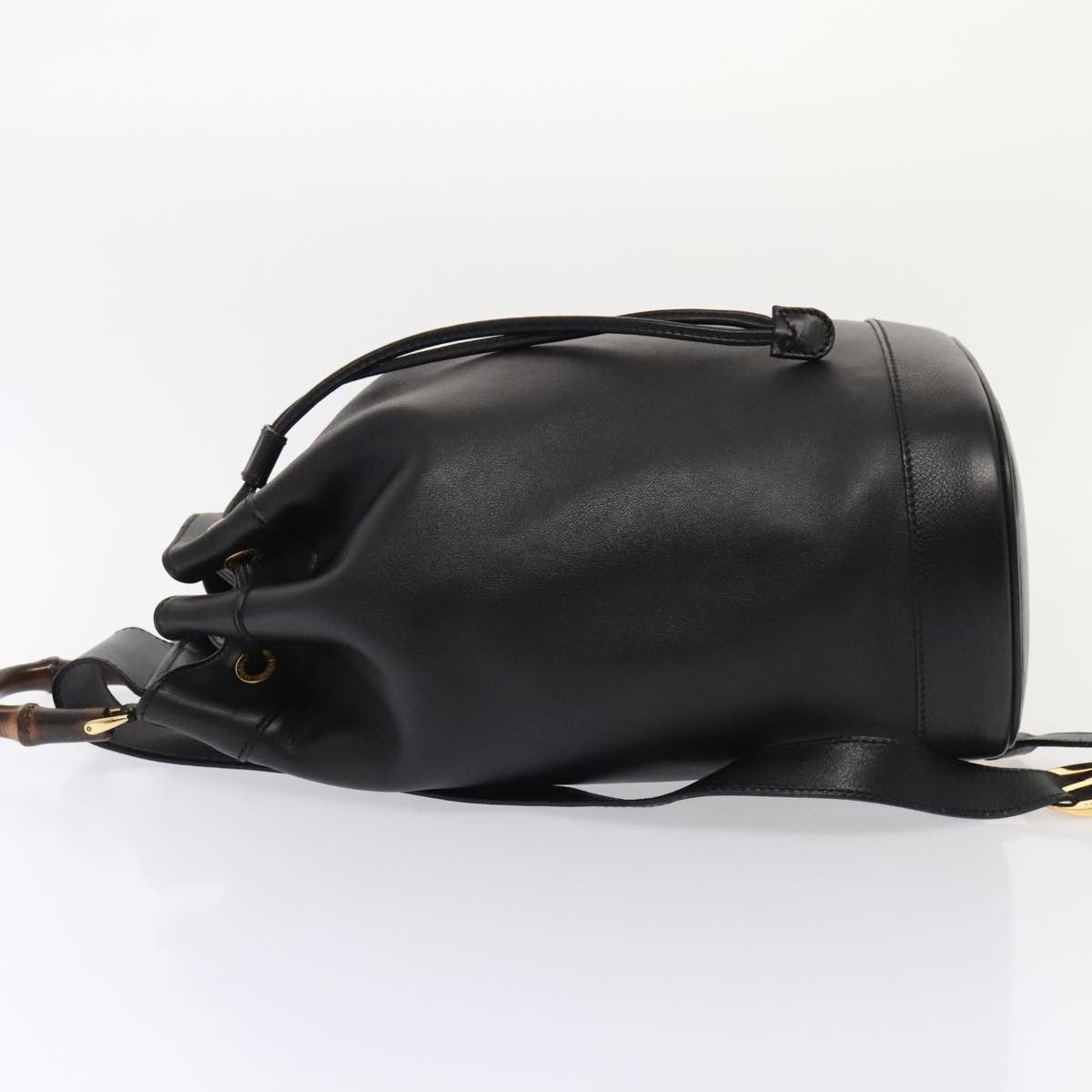 Gucci Bamboo Black Leather Shoulder Bag (Pre-Owned) Size ONE SIZE - 13 Thumbnail