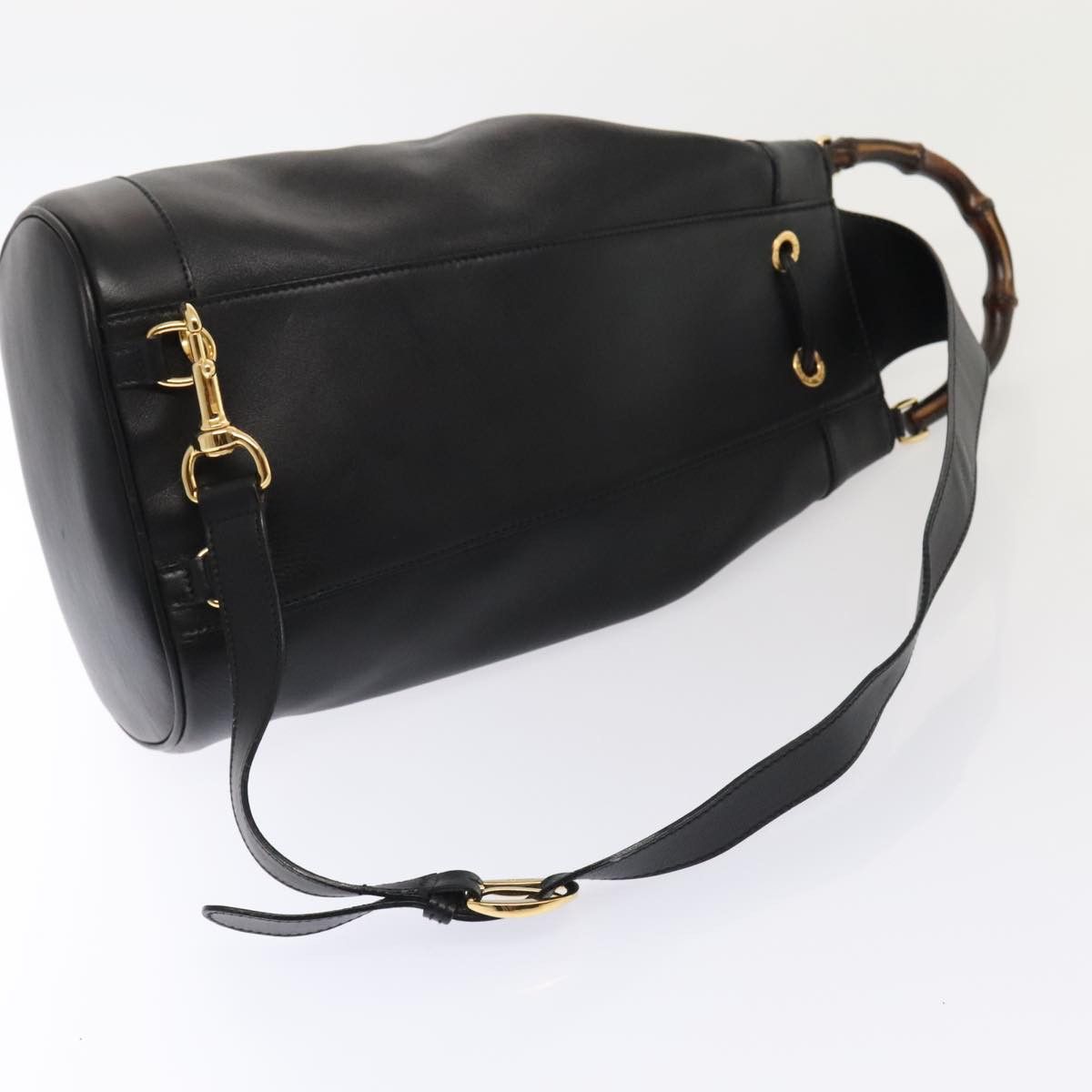 Gucci Bamboo Black Leather Shoulder Bag (Pre-Owned) Size ONE SIZE - 4 Thumbnail