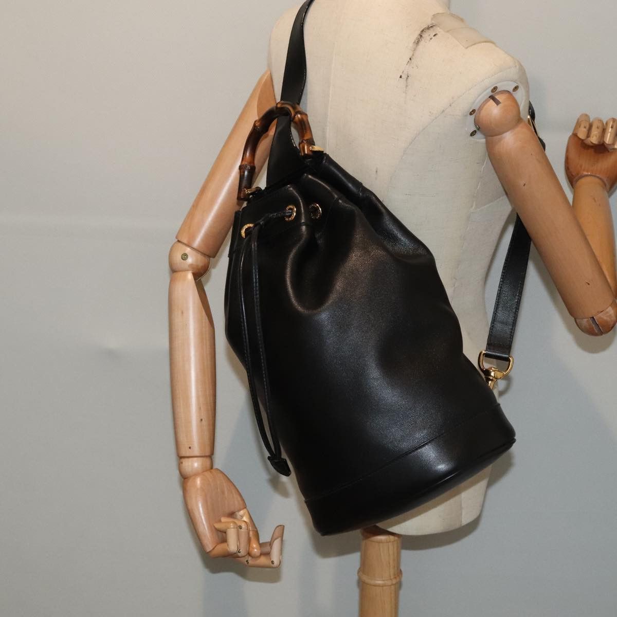 Gucci Bamboo Black Leather Shoulder Bag (Pre-Owned) Size ONE SIZE - 11 Thumbnail