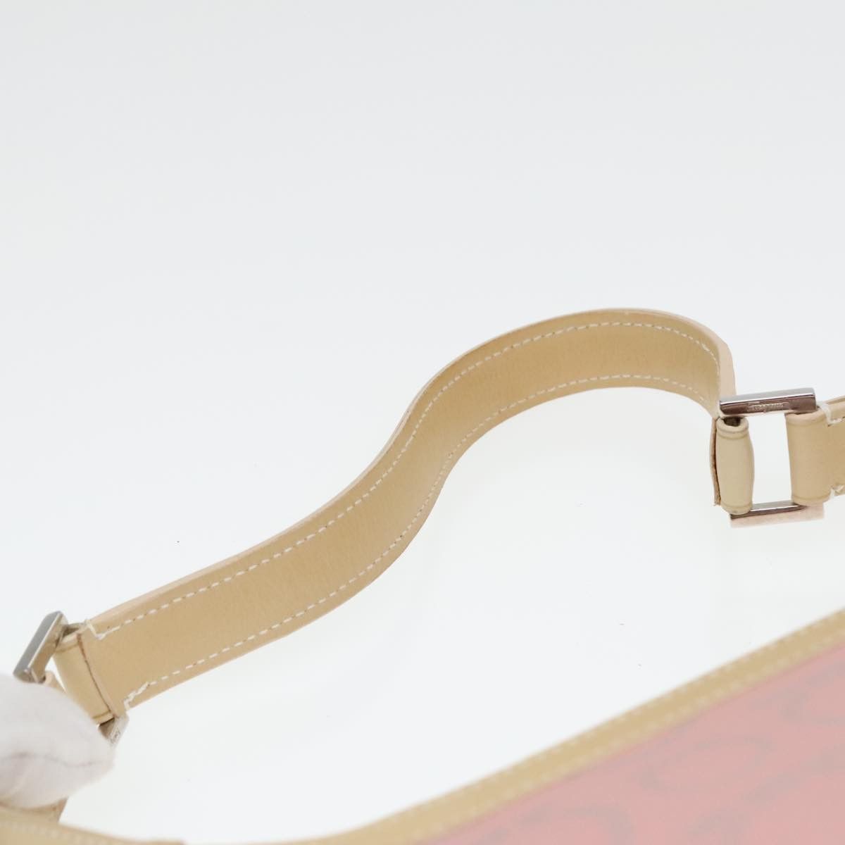 Salvatore Ferragamo Gancini Pink Canvas Shoulder Bag (Pre-Owned) Size ONE SIZE - 15 Thumbnail