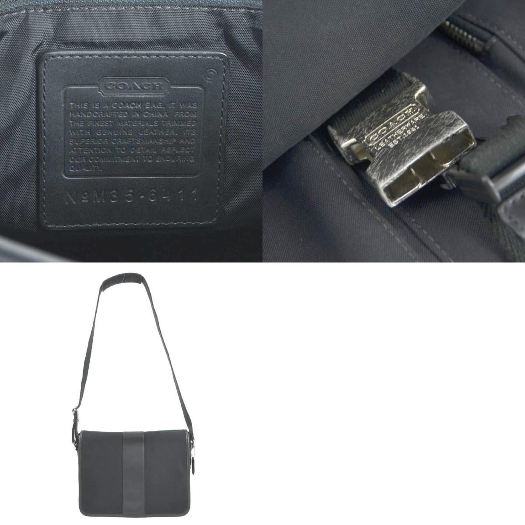 Coach Coach Shoulder Bag Canvas Leather Black Men's 55760k Size ONE SIZE - 5 Thumbnail