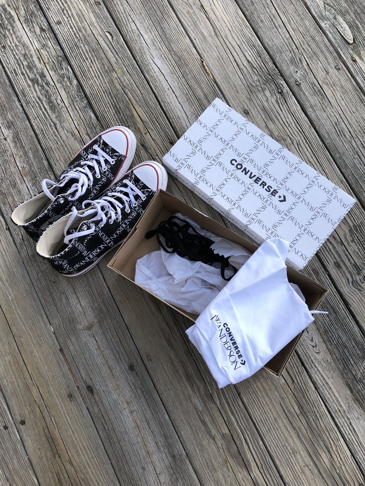 Converse JW Anderson Converse Grid Logo Chuck 70 Hi Black Grailed