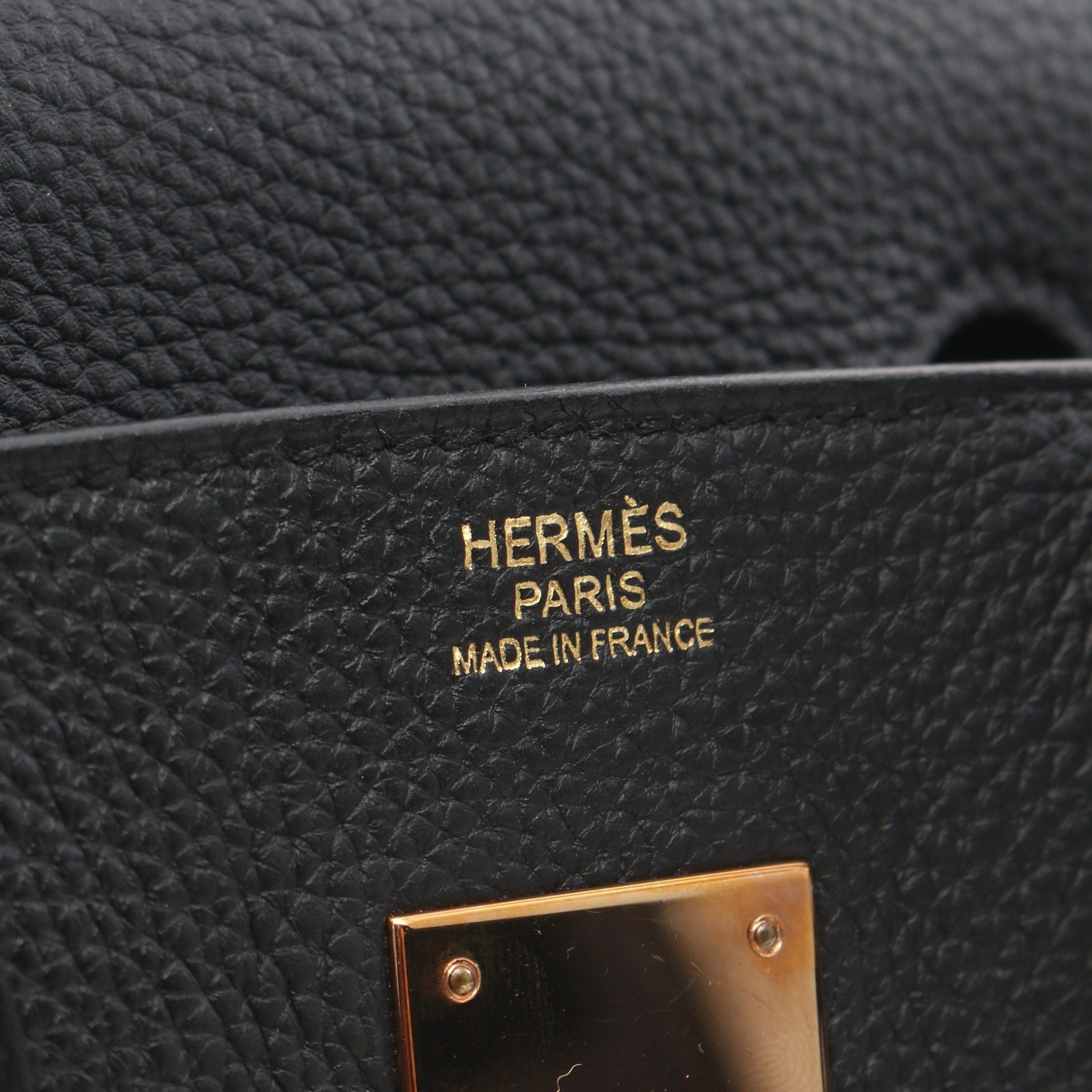 Hermes Hermes Birkin 30 Handbag Togo Black Gold Hardware Z Stamp Size ONE SIZE - 4 Thumbnail