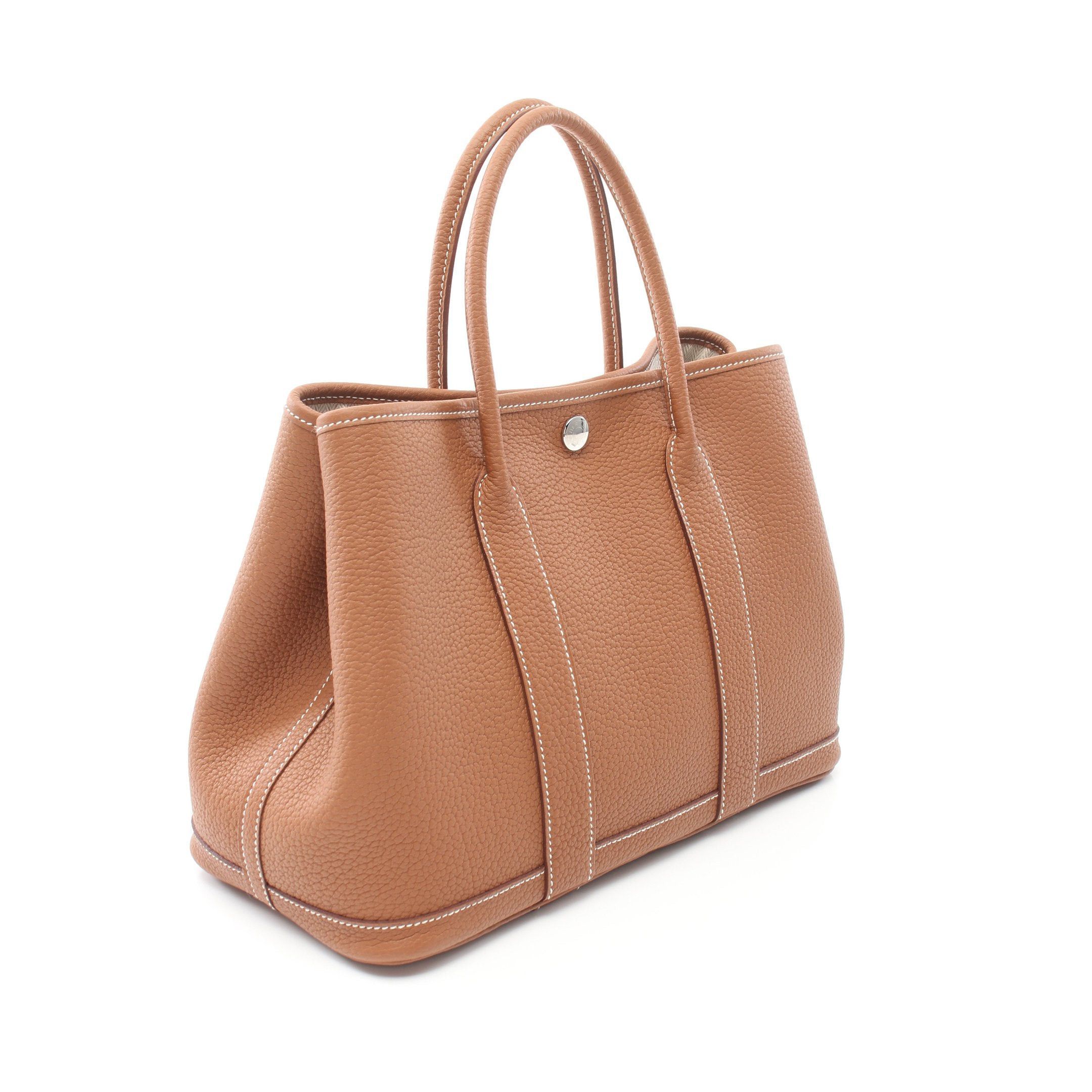 Hermes Hermes Garden Party Tpm Gold Handbag Tote Bag Negonda Leather Light Brown Silver Hardware Double Engraved Size ONE SIZE - 2 Thumbnail