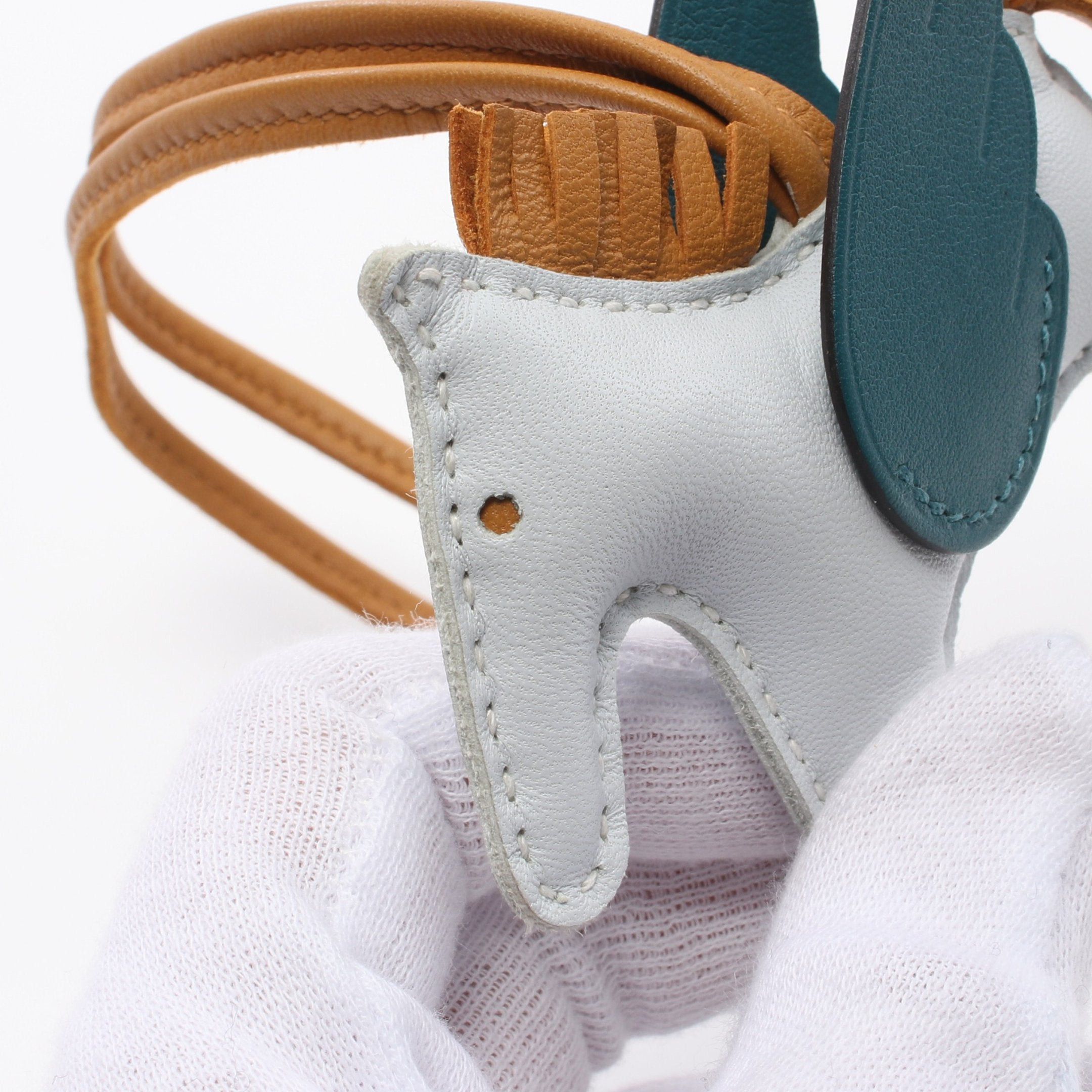 Hermes Hermes Rodeo Pegasus Pm Blue Blum Sesame Bag Charm Veau Swift Aagneau Light Brown Green Z Stamp Size ONE SIZE - 6 Thumbnail