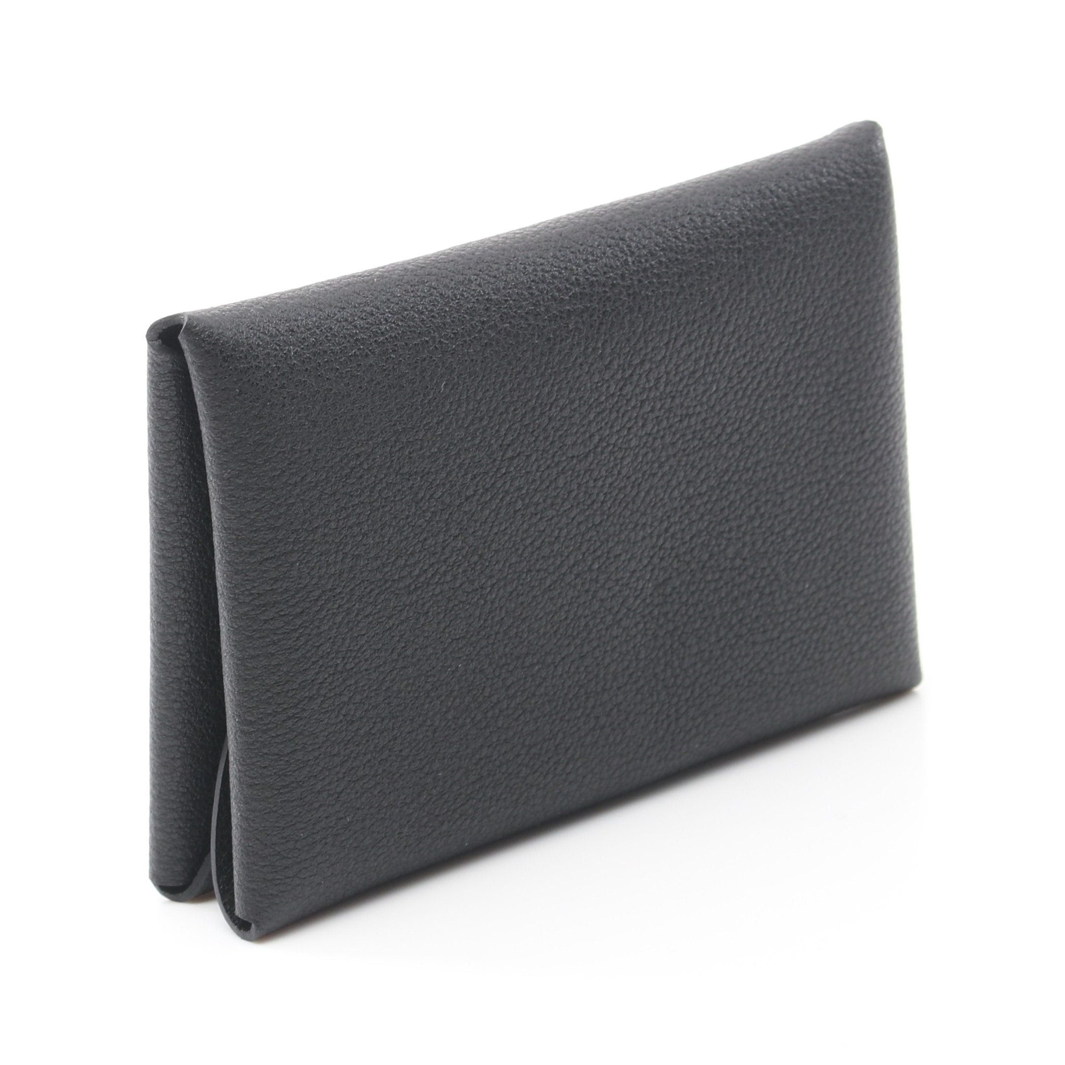 Hermes Hermes Calviduo Coin Purse Vomadam Black Silver Hardware Double Engraved Size ONE SIZE - 2 Thumbnail