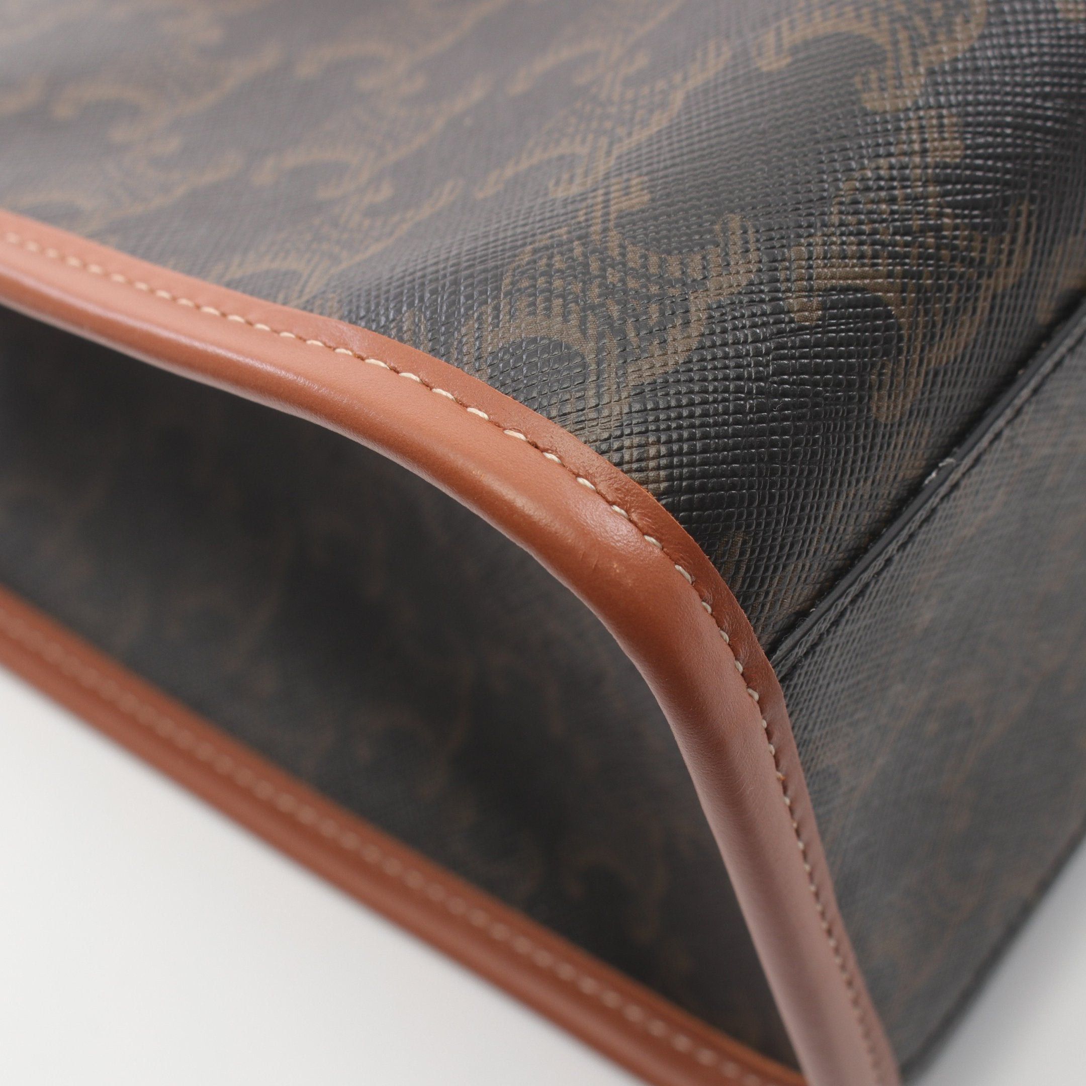 Celine Celine Mini Horizontal Hippopotamus Triomphe Handbag Tote Bag Leather Black Brown Size ONE SIZE - 5 Thumbnail