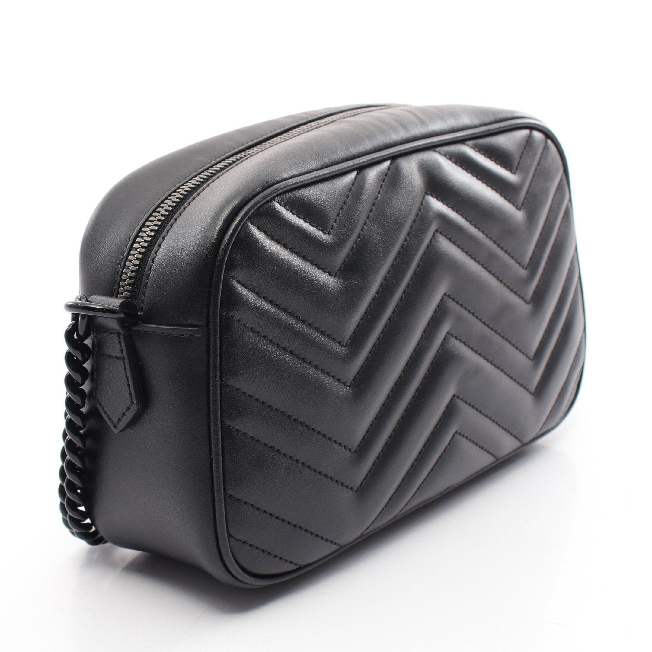 Gucci Gucci Gg Marmont Chain Shoulder Bag Leather Black Size ONE SIZE - 2 Thumbnail