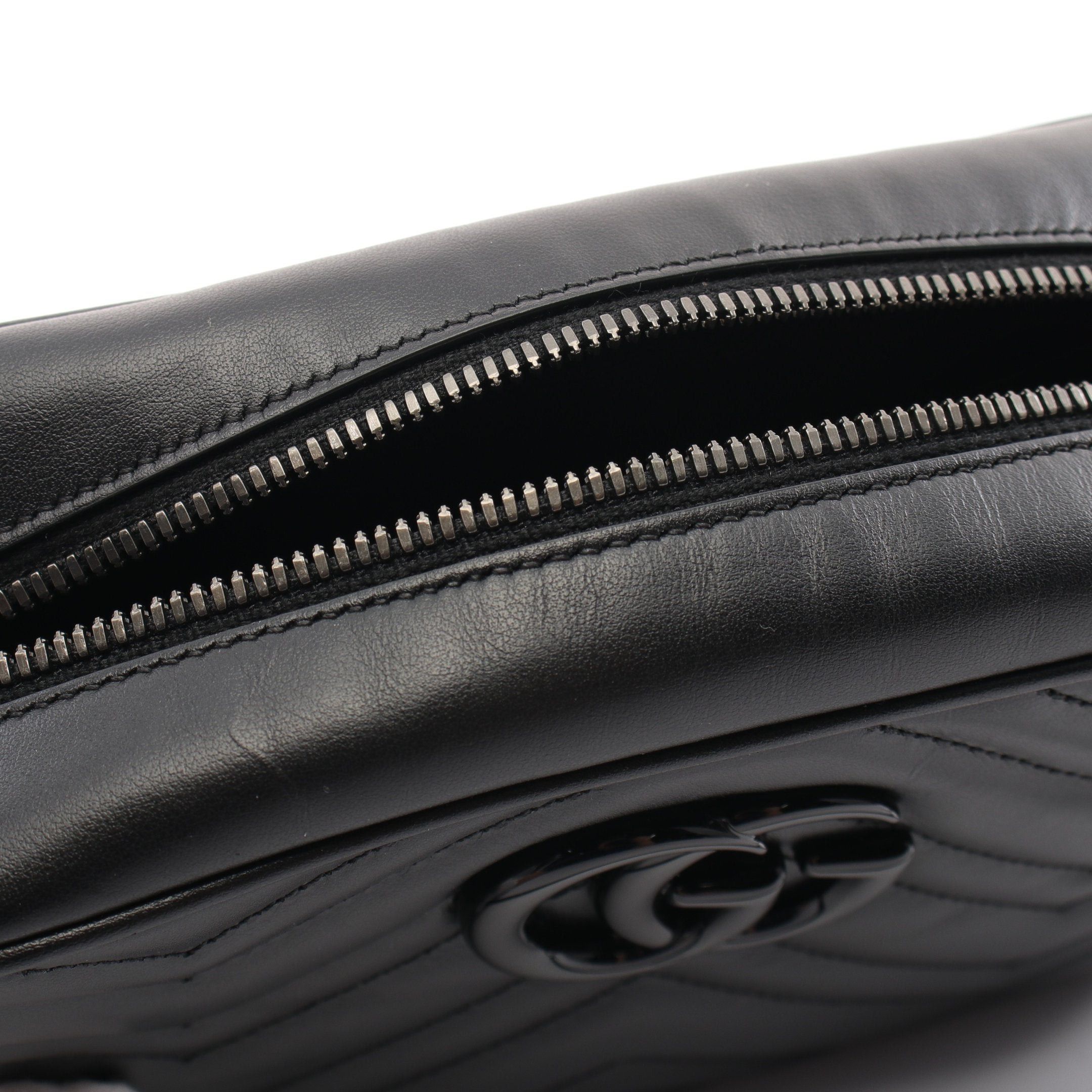 Gucci Gucci Gg Marmont Chain Shoulder Bag Leather Black Size ONE SIZE - 6 Thumbnail