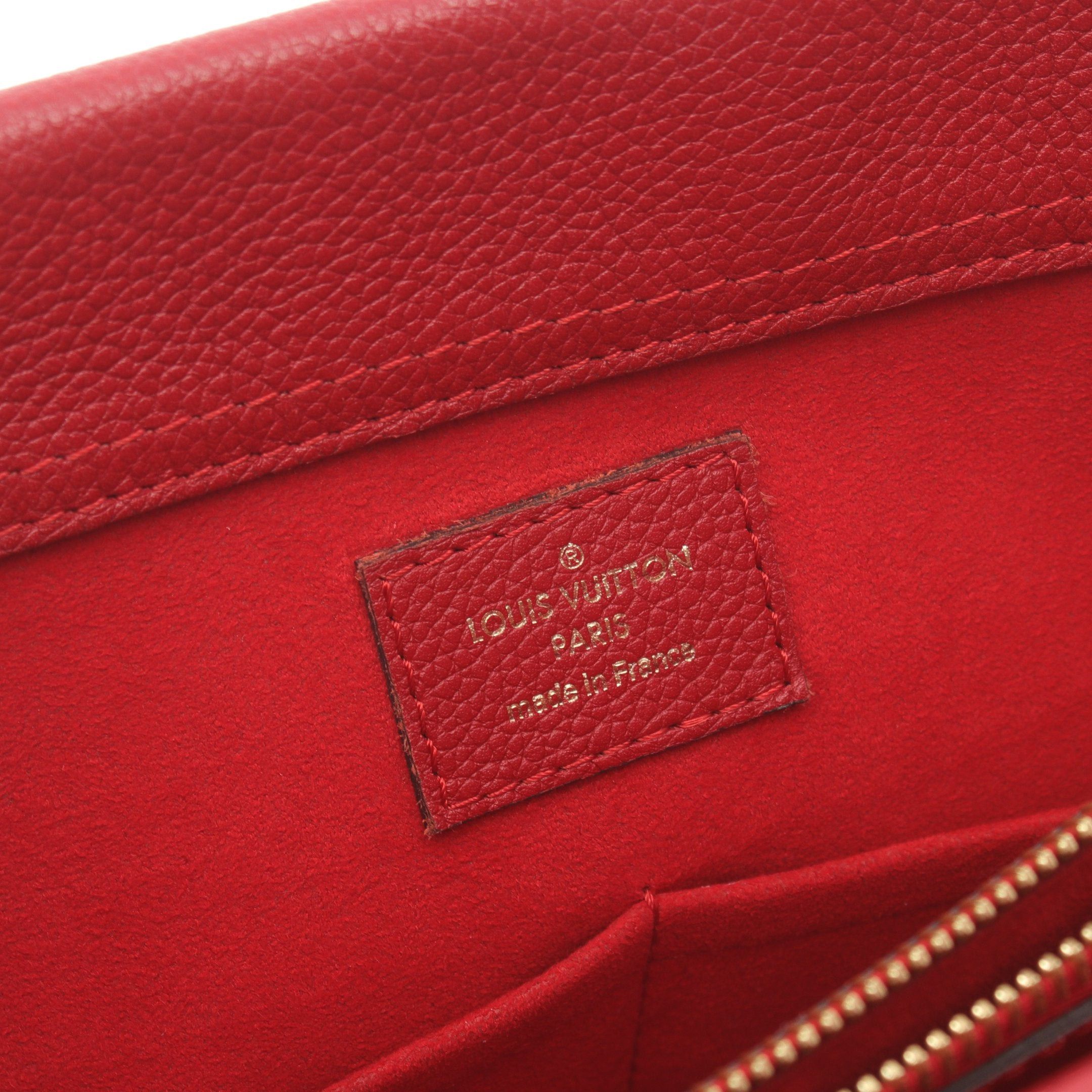 Louis Vuitton Louis Vuitton Pallas Shopper Monogram Chain Handbag Tote Bag Leather Brown Red Size ONE SIZE - 4 Thumbnail