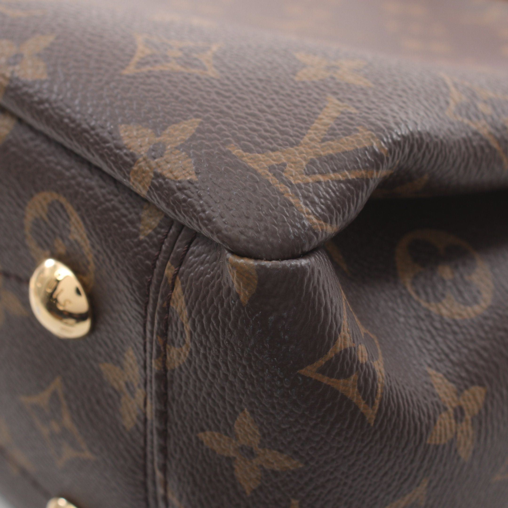 Louis Vuitton Louis Vuitton Pallas Shopper Monogram Chain Handbag Tote Bag Leather Brown Red Size ONE SIZE - 7 Thumbnail