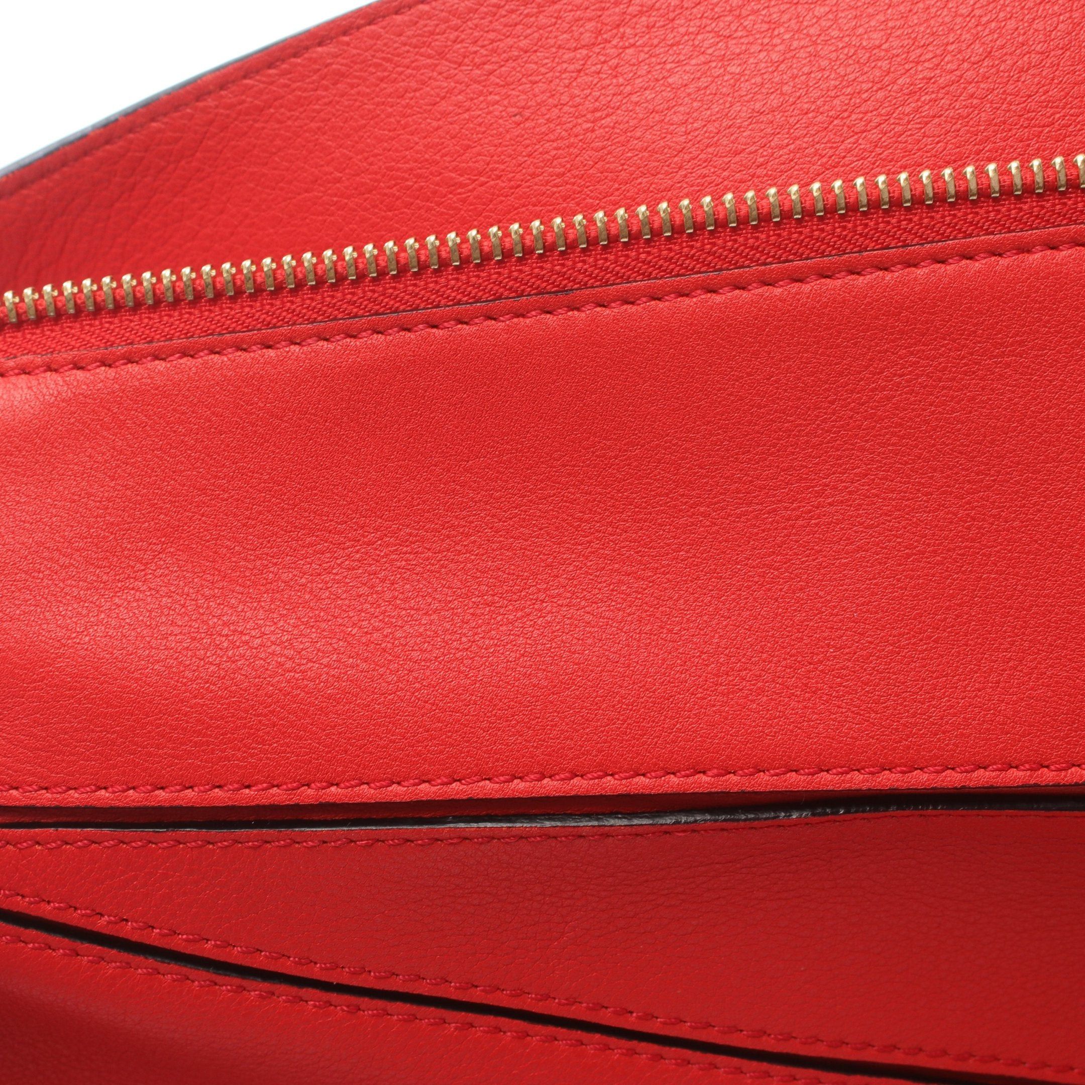 Loewe Loewe Puzzle Bag Large Handbag Leather Red Size ONE SIZE - 6 Thumbnail