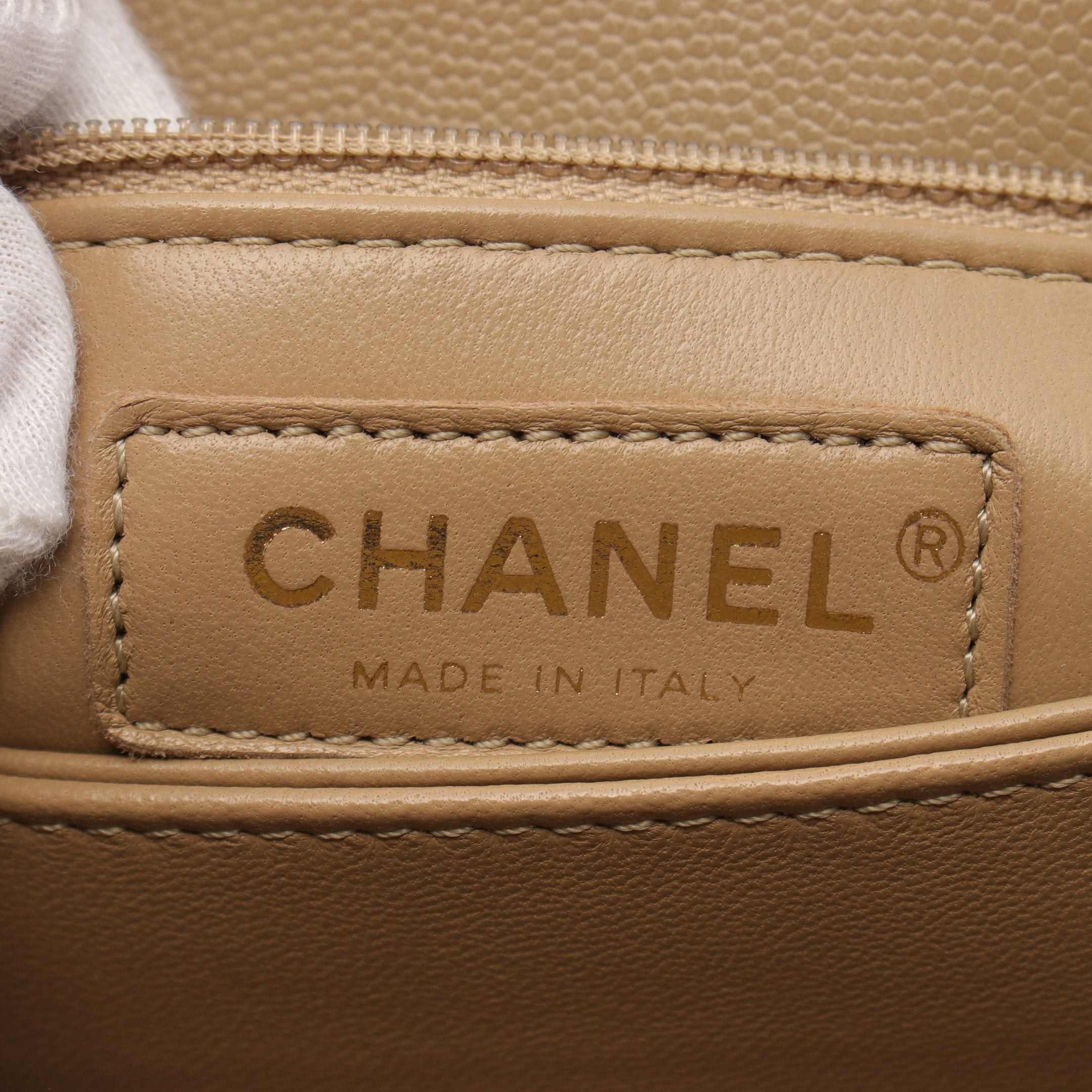 Chanel Chanel Coco Handle Flap Matelasse Handbag Caviar Skin Gray Beige Gold Hardware Size ONE SIZE - 4 Thumbnail