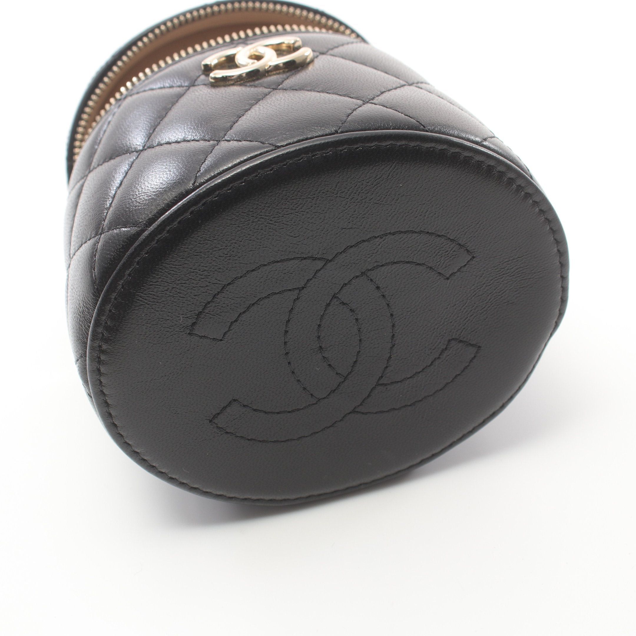 Chanel Chanel Matelasse Vanity Bag Lambskin Black Gold Hardware Size ONE SIZE - 6 Thumbnail