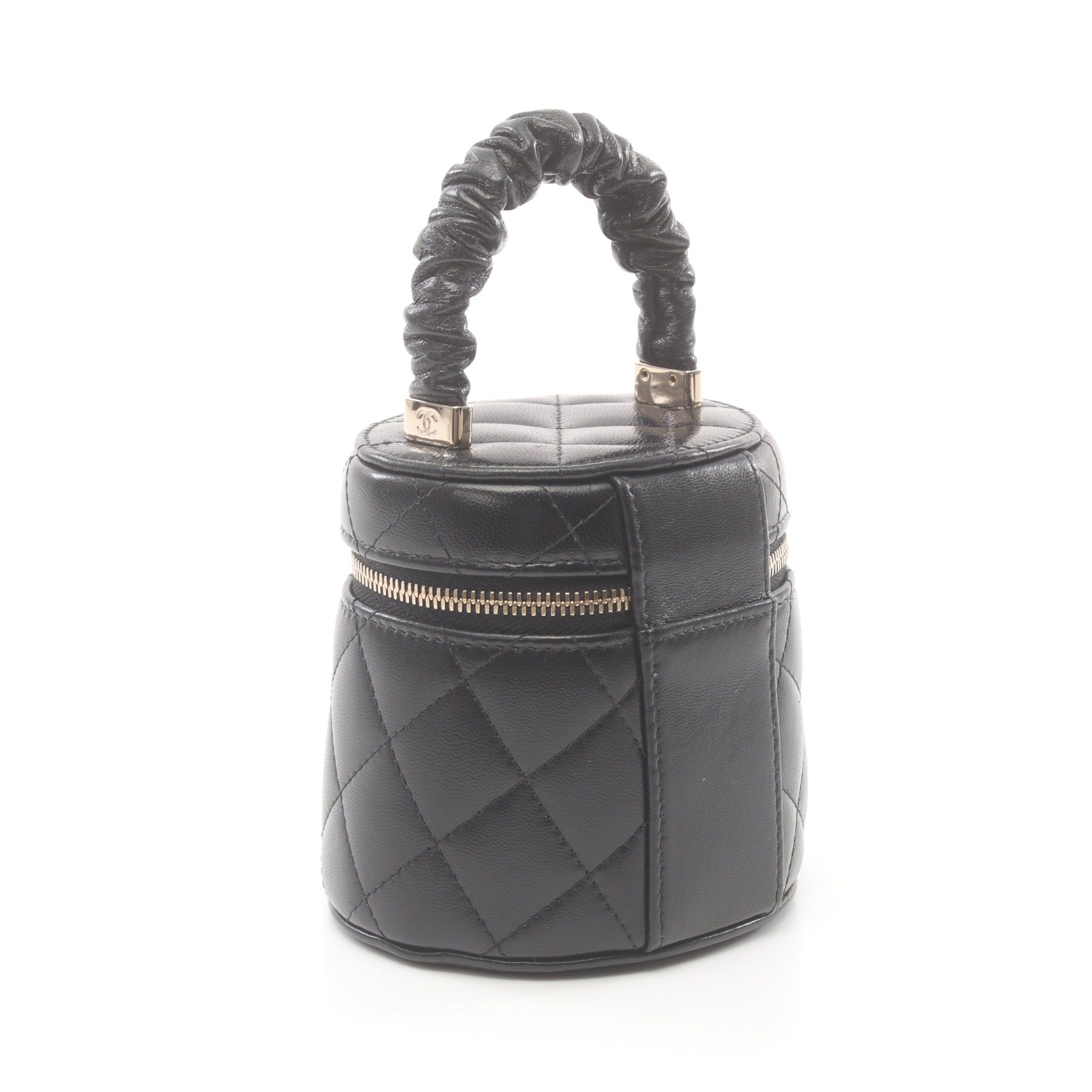 Chanel Chanel Matelasse Vanity Bag Lambskin Black Gold Hardware Size ONE SIZE - 2 Thumbnail