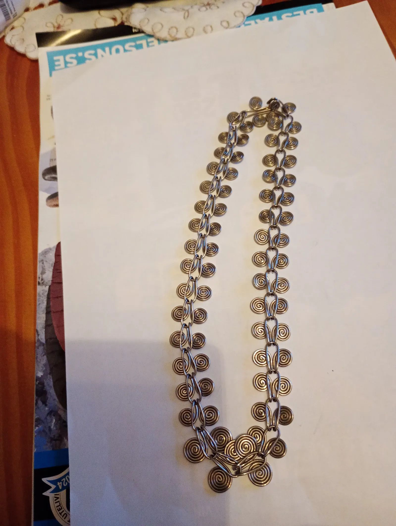 Vintage Vintage halsband silver/Tenn Necklace Size ONE SIZE - 4 Thumbnail