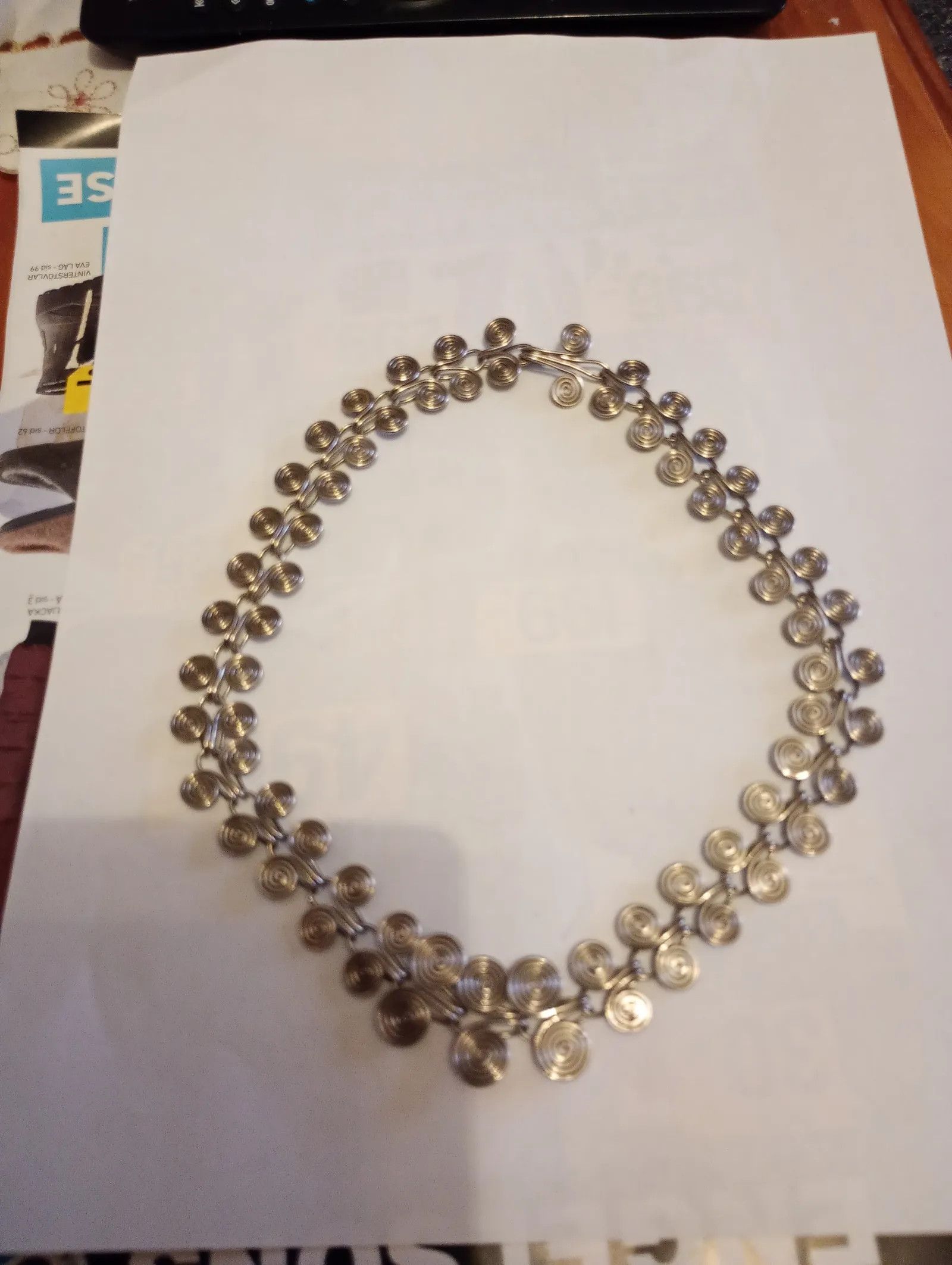 Vintage Vintage halsband silver/Tenn Necklace Size ONE SIZE - 2 Thumbnail