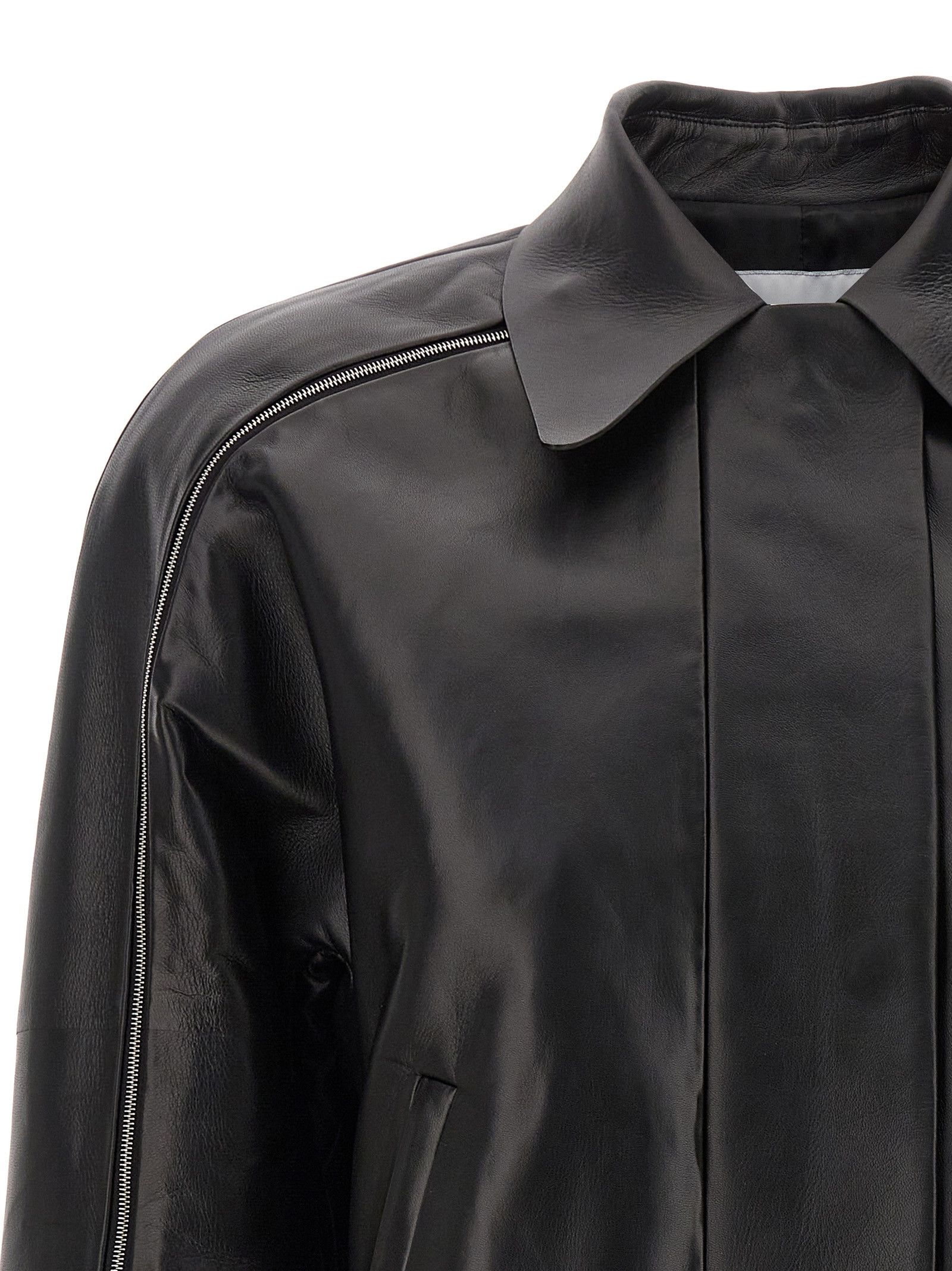 Salvatore Ferragamo Leather Blouson Size XS / US 0-2 / IT 36-38 - 3 Thumbnail
