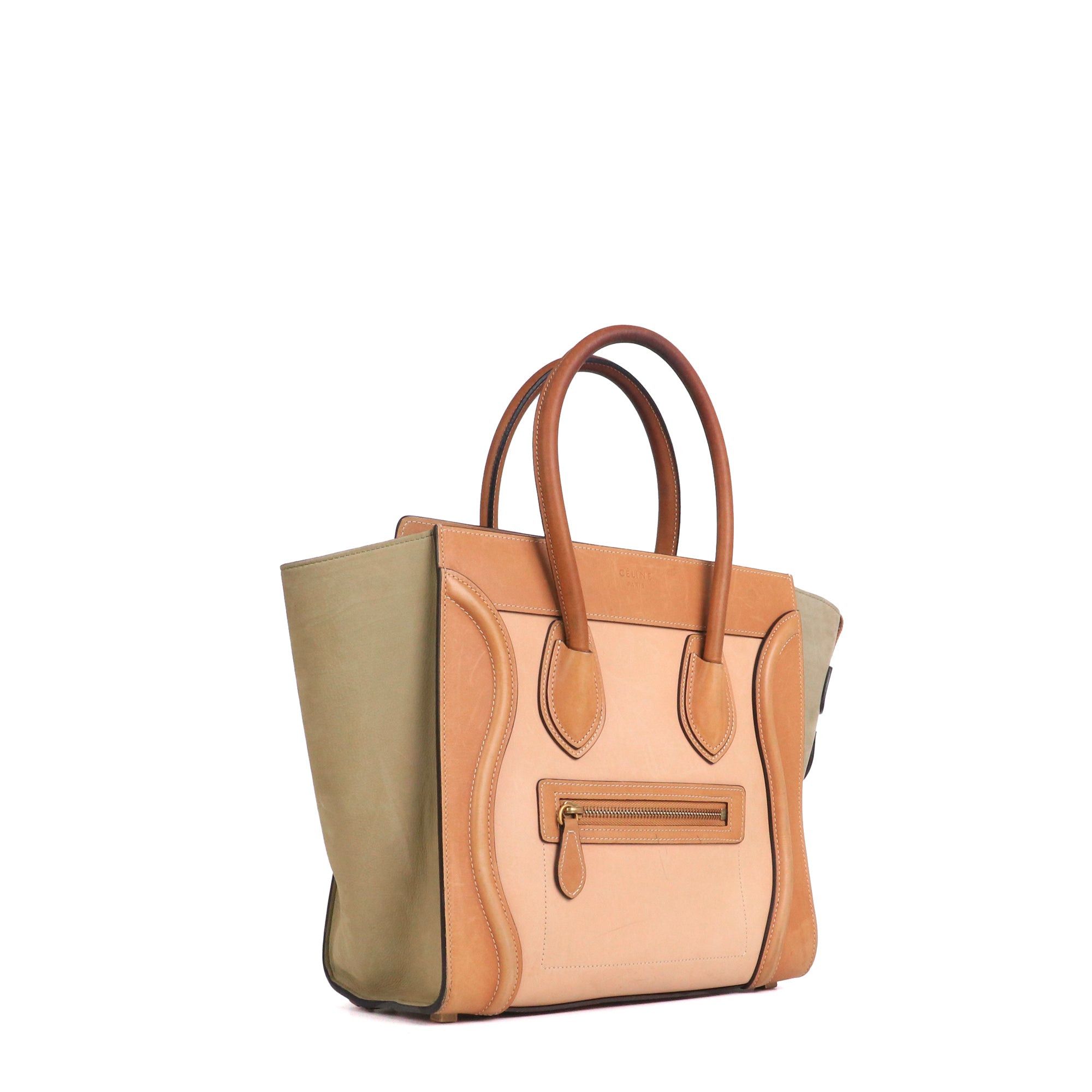Celine CELINE - Celine medium Luggage handbag in two-tone leather Size ONE SIZE - 2 Thumbnail