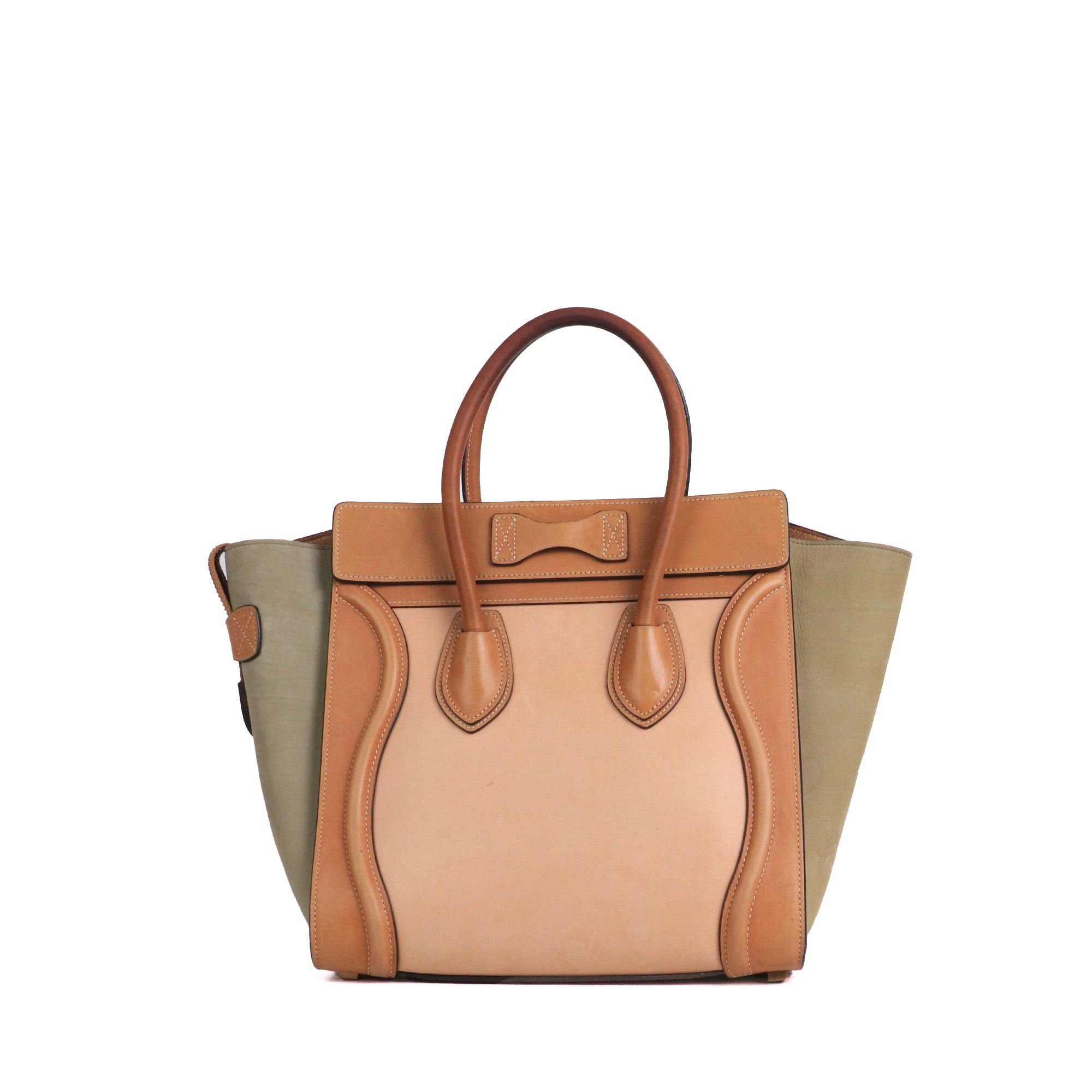 Celine CELINE - Celine medium Luggage handbag in two-tone leather Size ONE SIZE - 3 Thumbnail