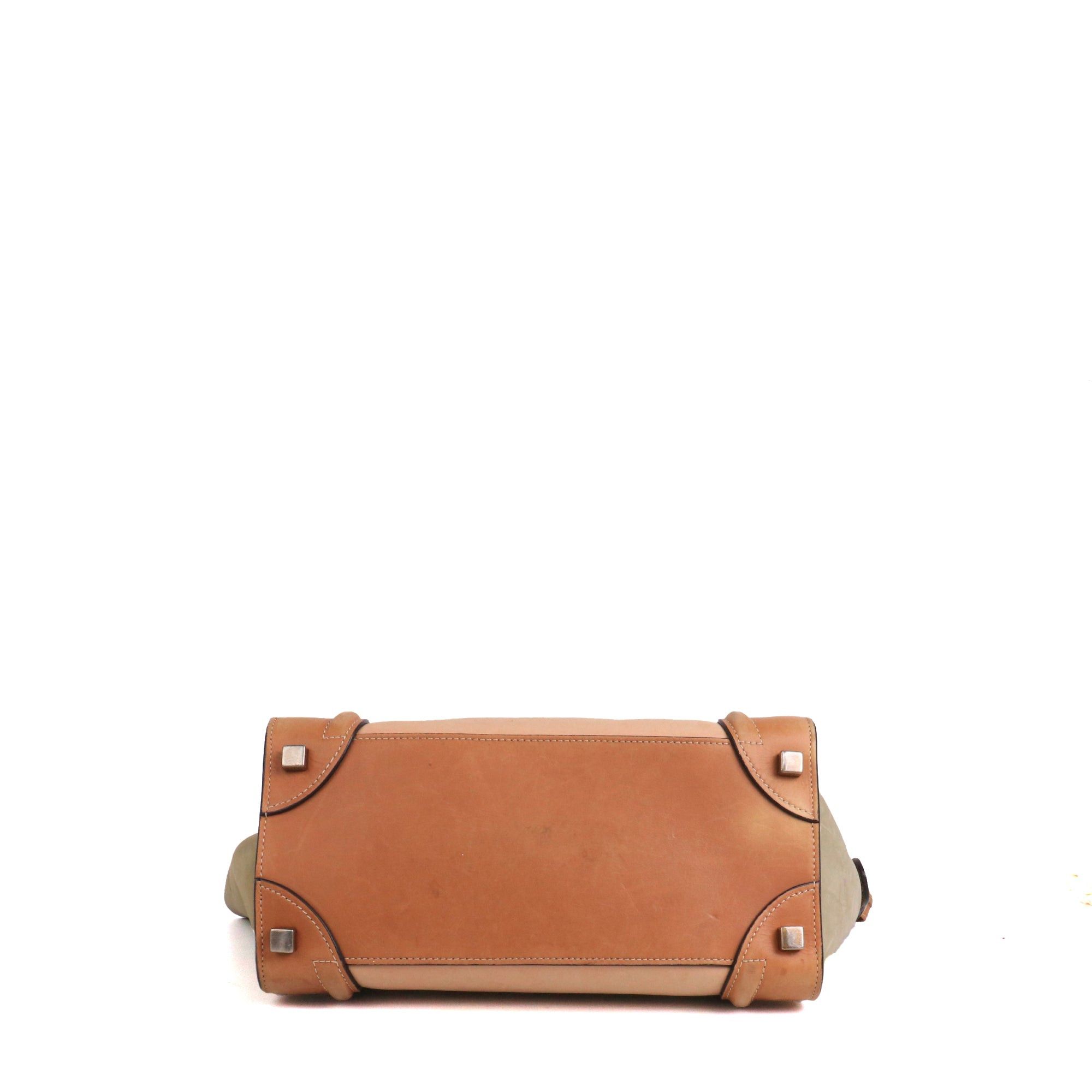 Celine CELINE - Celine medium Luggage handbag in two-tone leather Size ONE SIZE - 4 Thumbnail