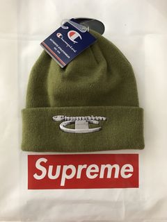 Supreme x champion outlet 3d metallic beanie