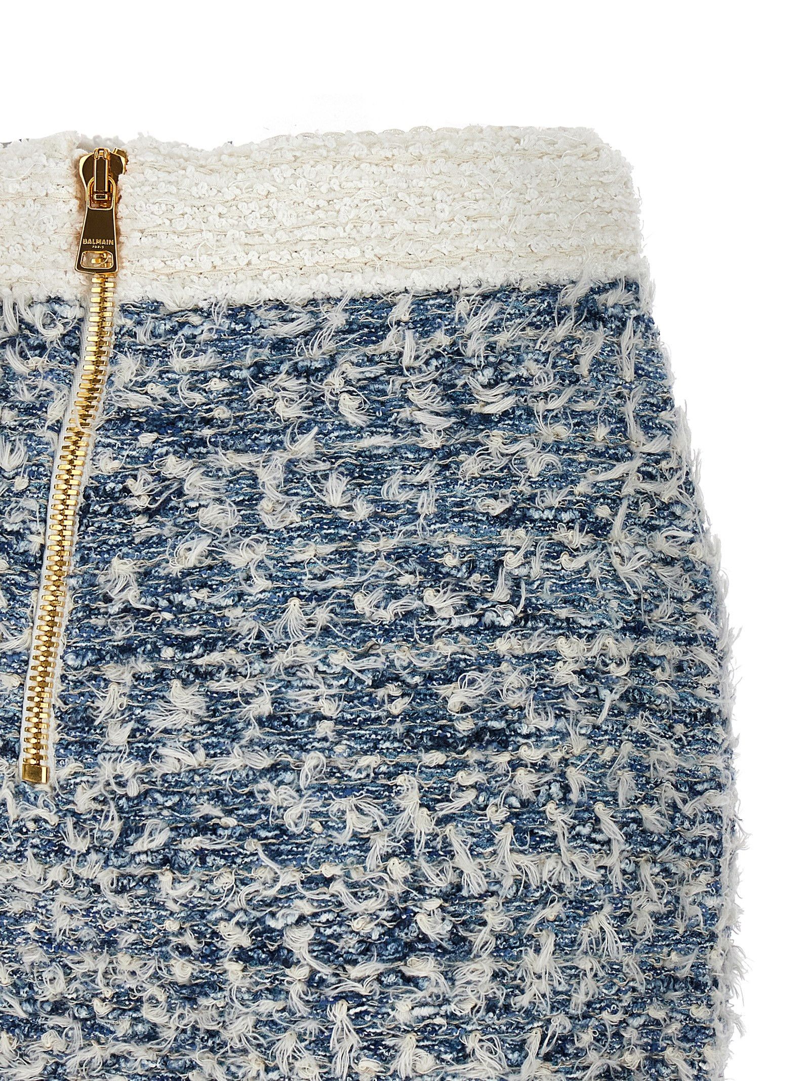 Balmain Fringed Tweed Skirt Size 26" / US 2 / IT 38 - 4 Thumbnail