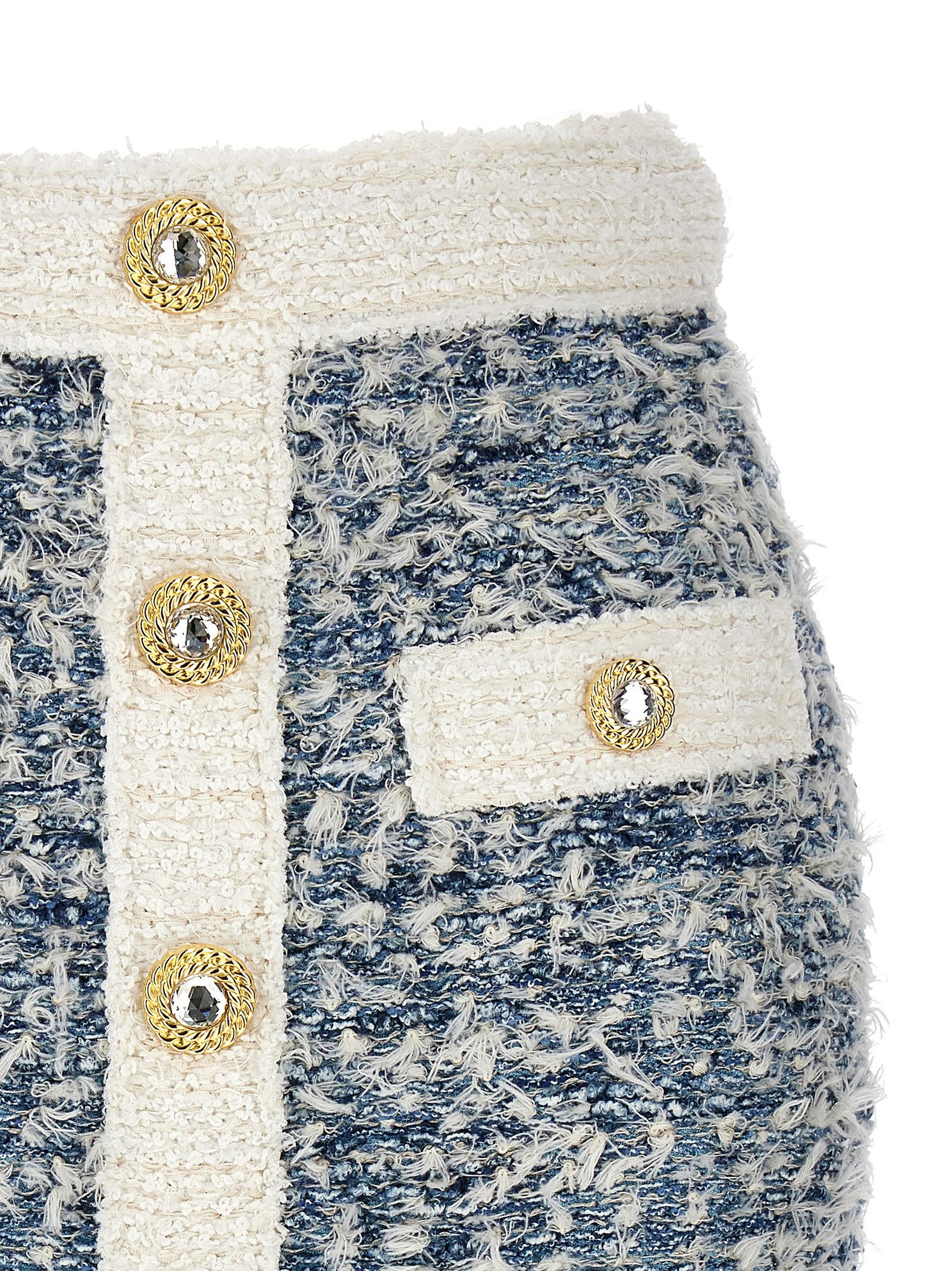 Balmain Fringed Tweed Skirt Size 26" / US 2 / IT 38 - 3 Thumbnail