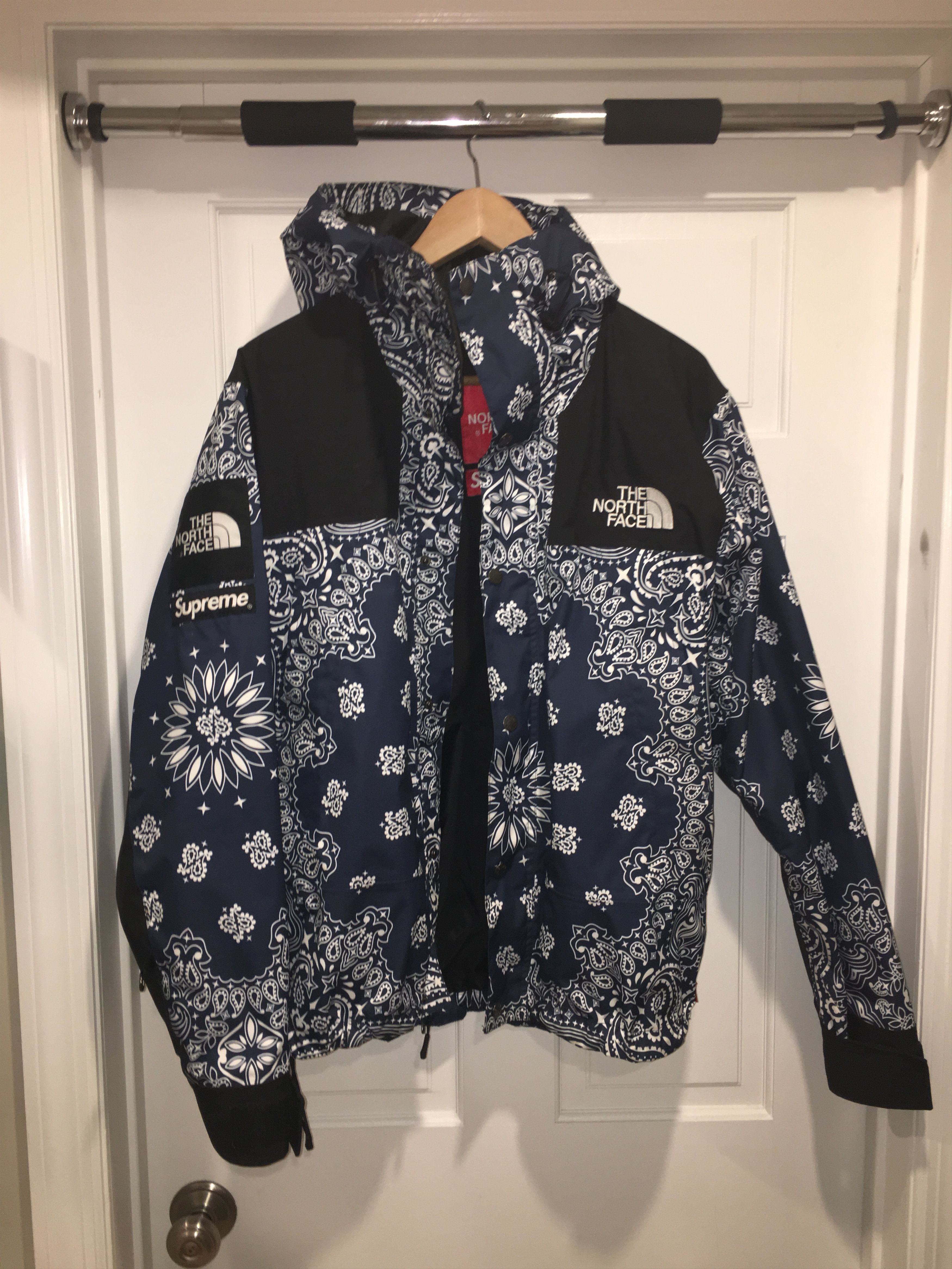 Supreme The North Face Bandana Mountain Jacket Navy Herren - FW14 - DE