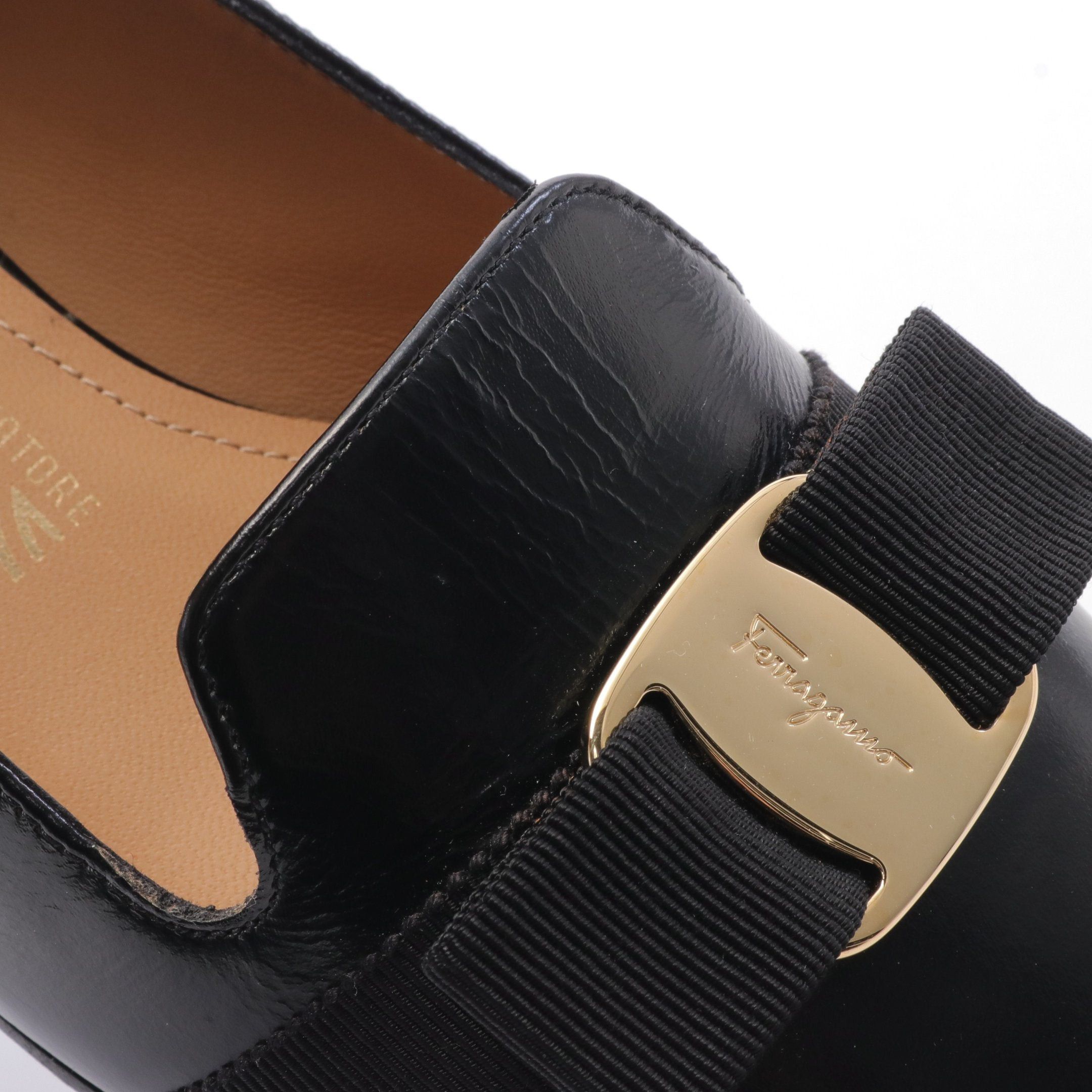 Salvatore Ferragamo Salvatore Ferragamo Vara Ribbon Pumps Leather Black Size ONE SIZE - 6 Thumbnail