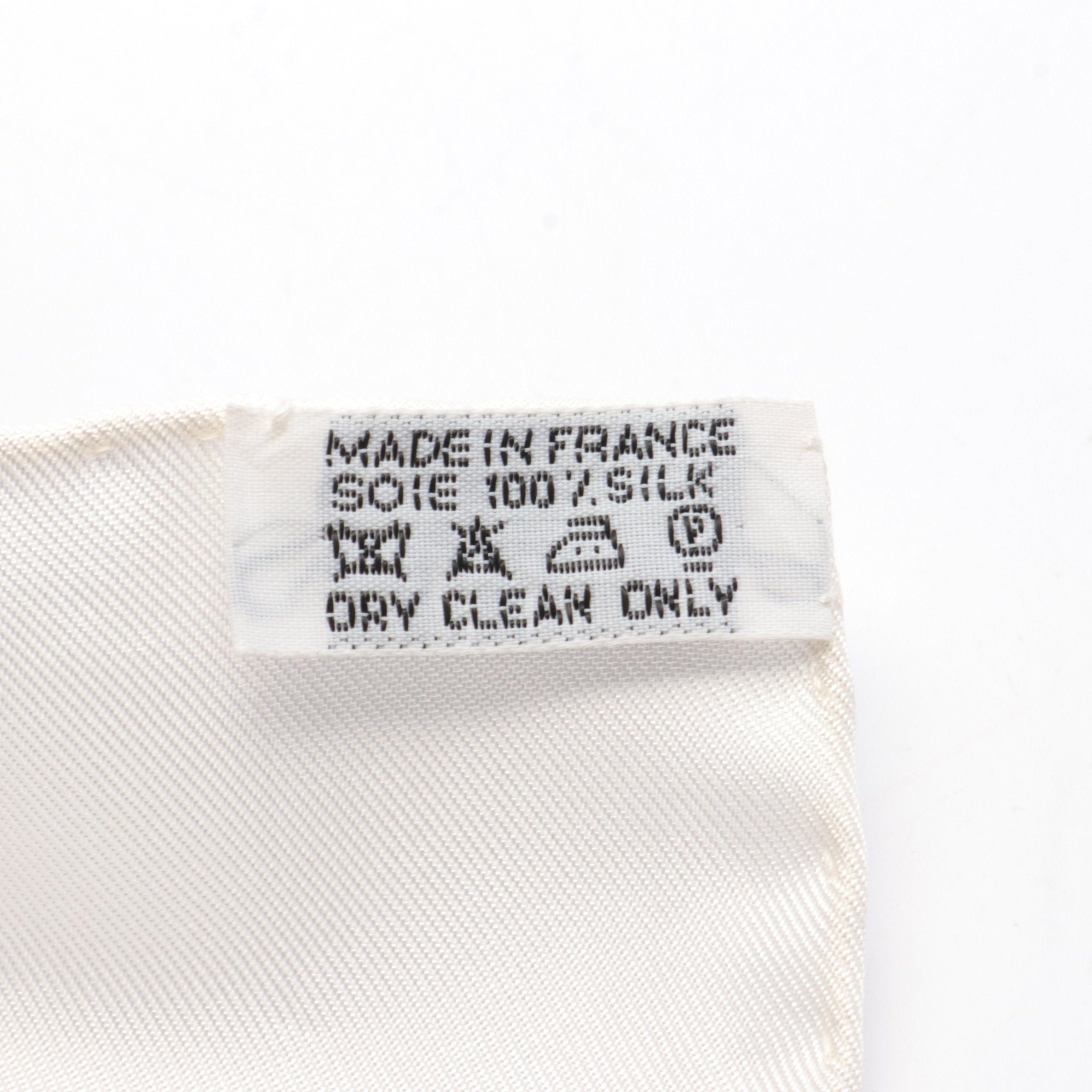 Hermes Hermes Carres 90 Peinture Fraiche Scarf Silk Off White Gray Size ONE SIZE - 3 Thumbnail