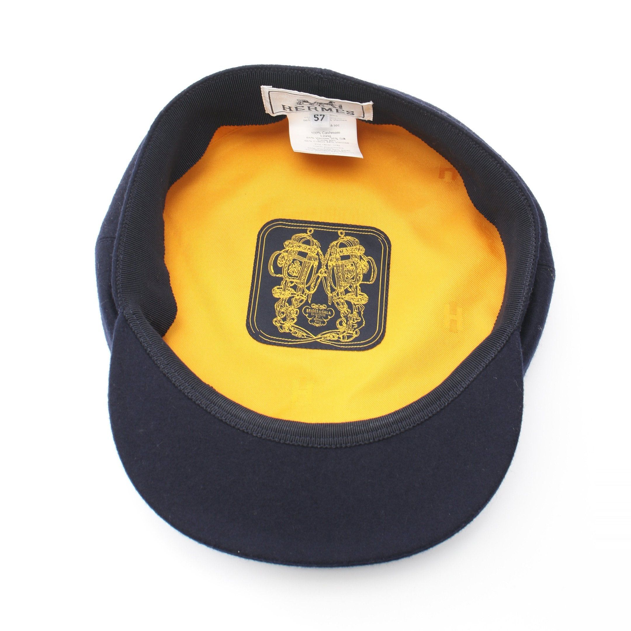 Hermes Hermes Casquette Hat Cashmere Silk Navy Size ONE SIZE - 3 Thumbnail