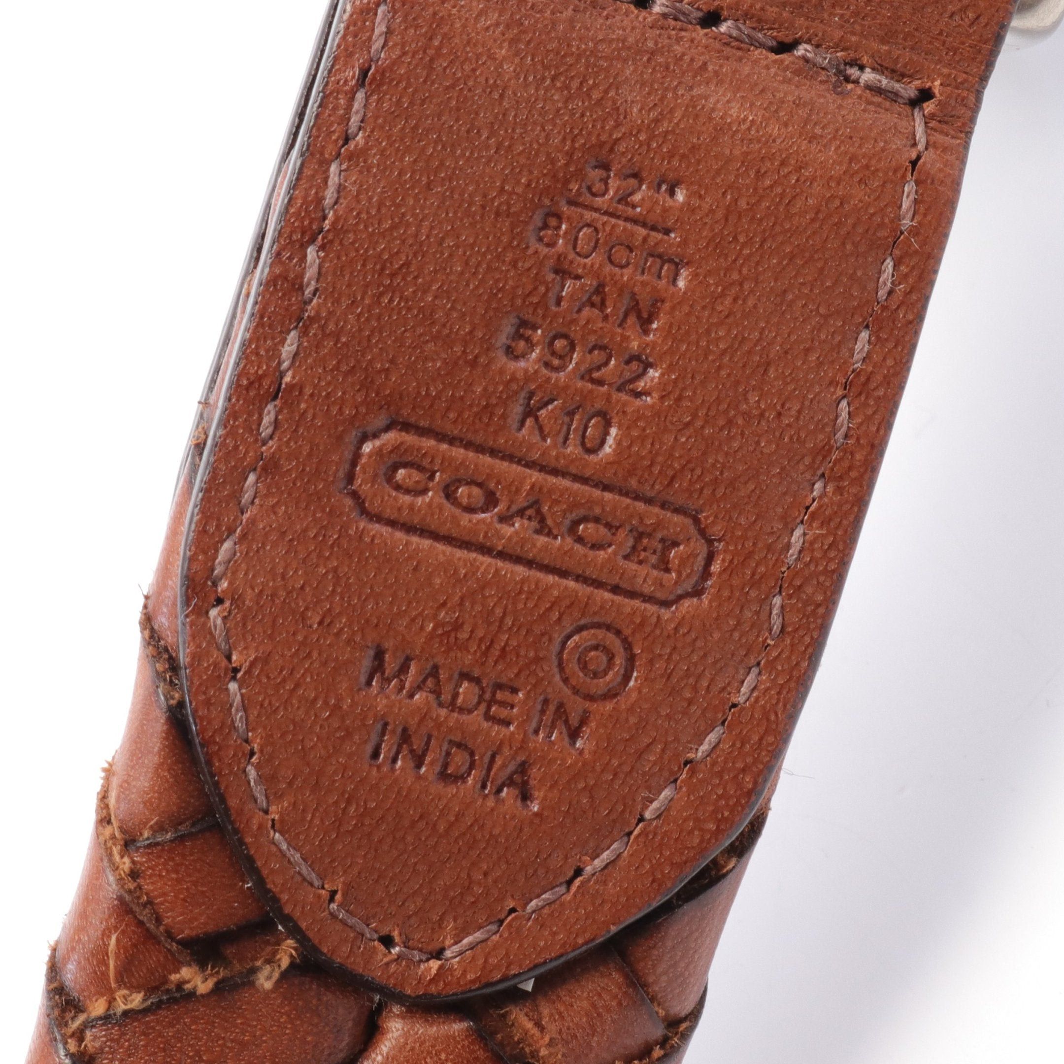Coach Coach Knitting Belt Leather Brown Size ONE SIZE - 4 Thumbnail