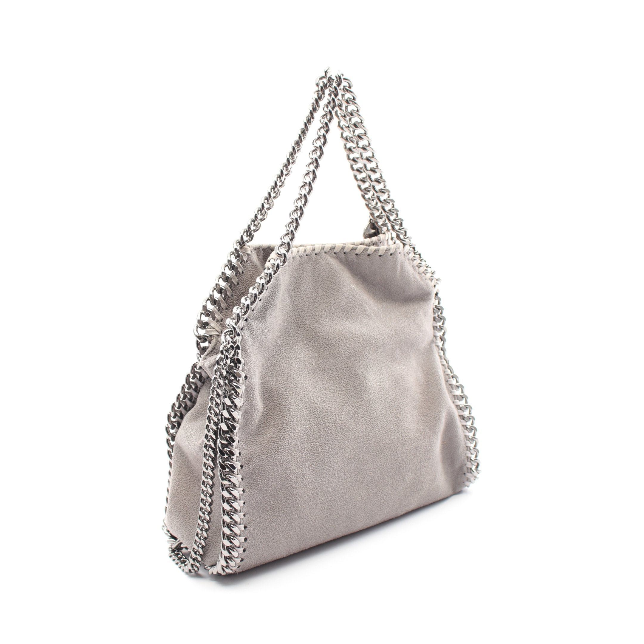 Stella McCartney Stella Mccartney Falabella Mini Chain Shoulder Bag Fake Leather Gray Size ONE SIZE - 2 Thumbnail