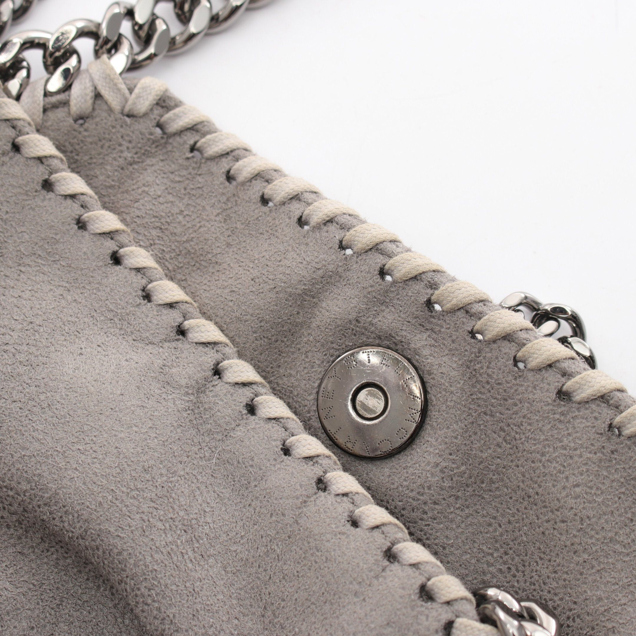 Stella McCartney Stella Mccartney Falabella Mini Chain Shoulder Bag Fake Leather Gray Size ONE SIZE - 6 Thumbnail