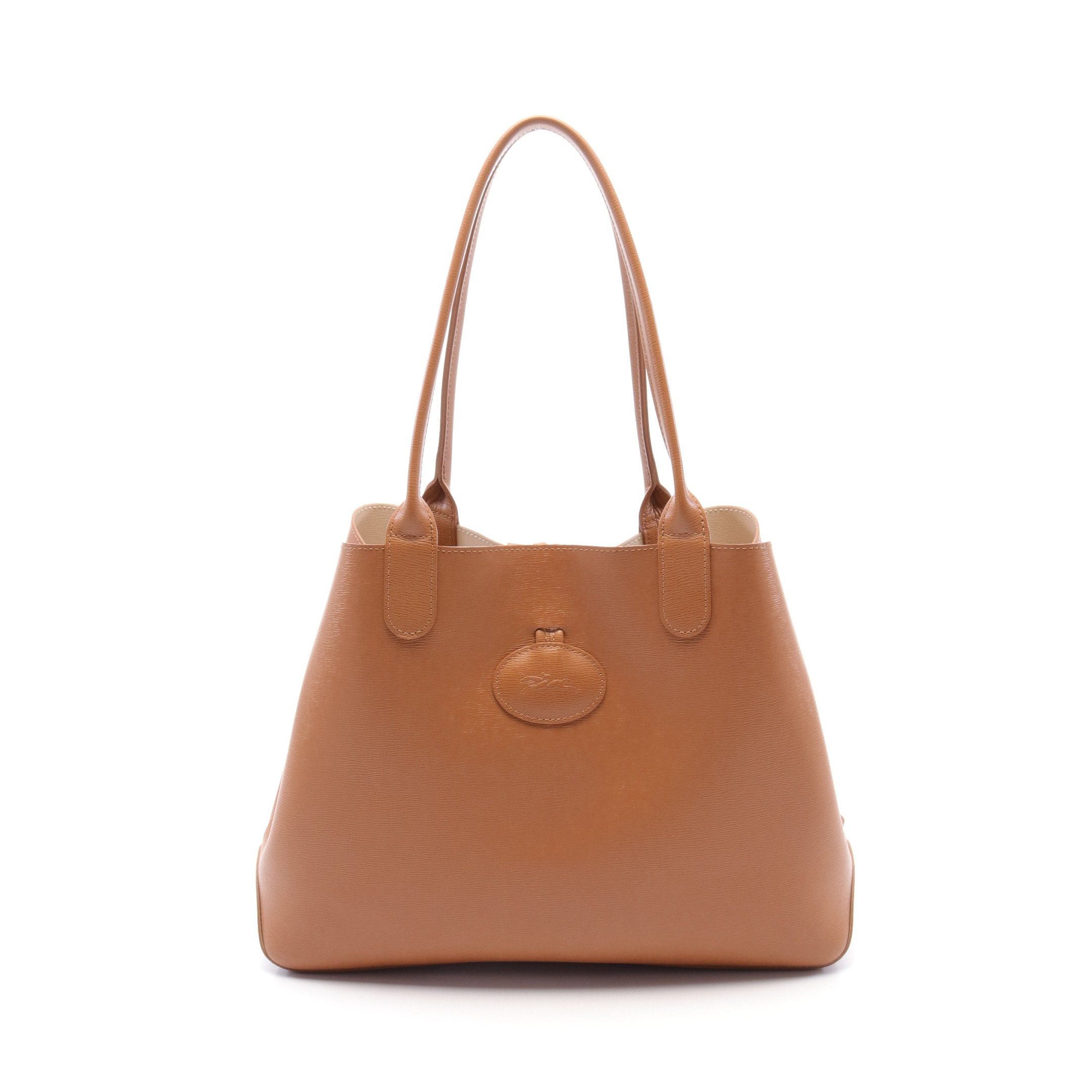 Longchamp Longchamp Roseau Shoulder Bag Tote Leather Ivory Brown Reversible Size ONE SIZE - 5 Thumbnail