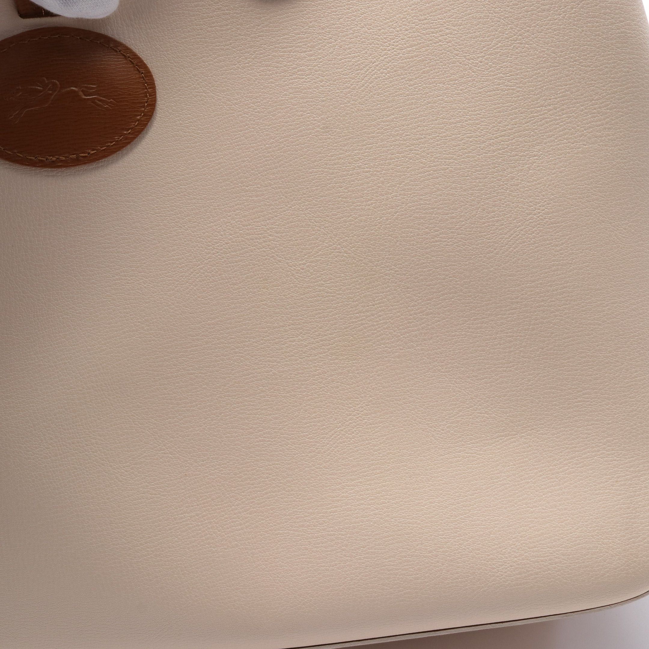 Longchamp Longchamp Roseau Shoulder Bag Tote Leather Ivory Brown Reversible Size ONE SIZE - 7 Thumbnail