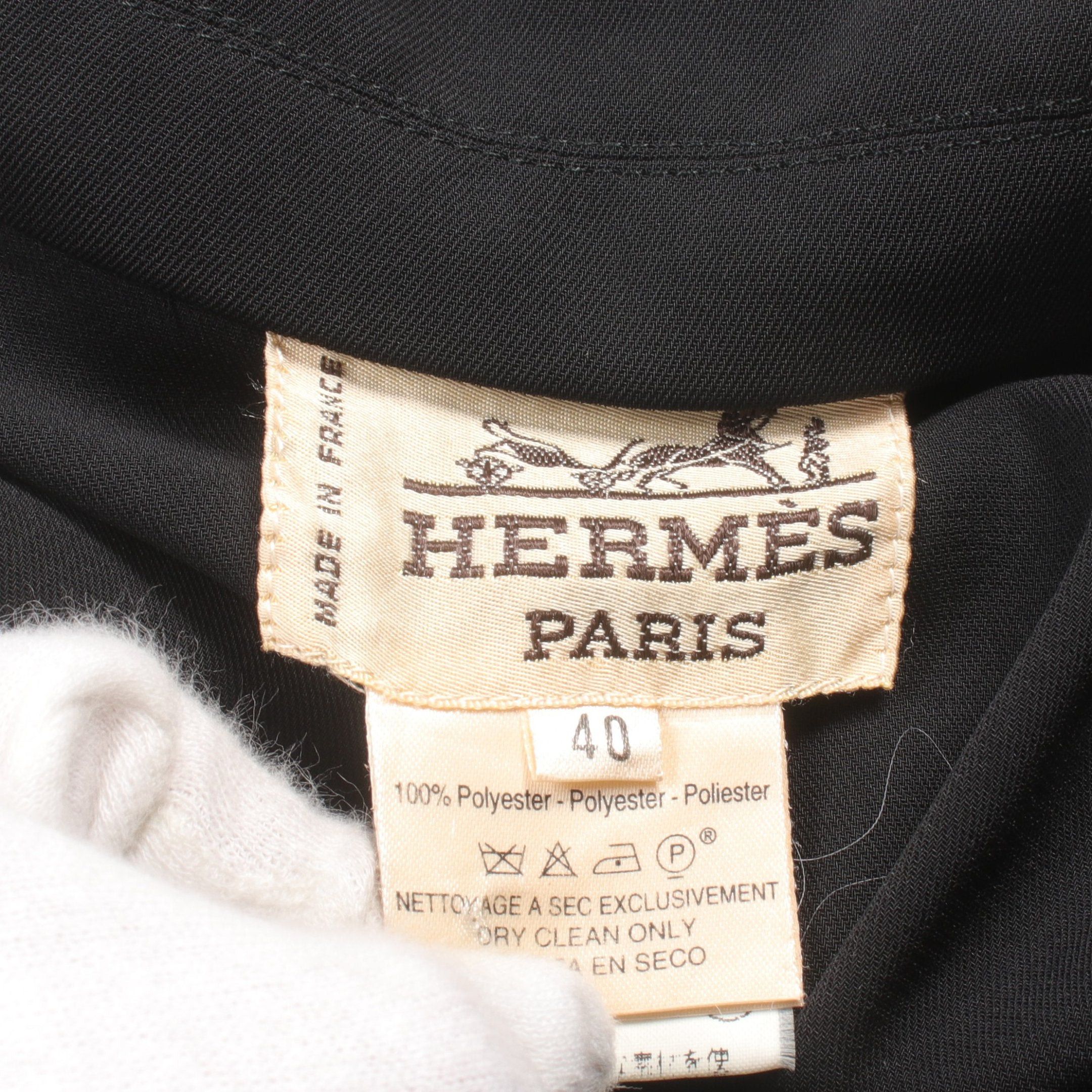 Hermes Hermes Wrap Dress Black Size ONE SIZE - 3 Thumbnail