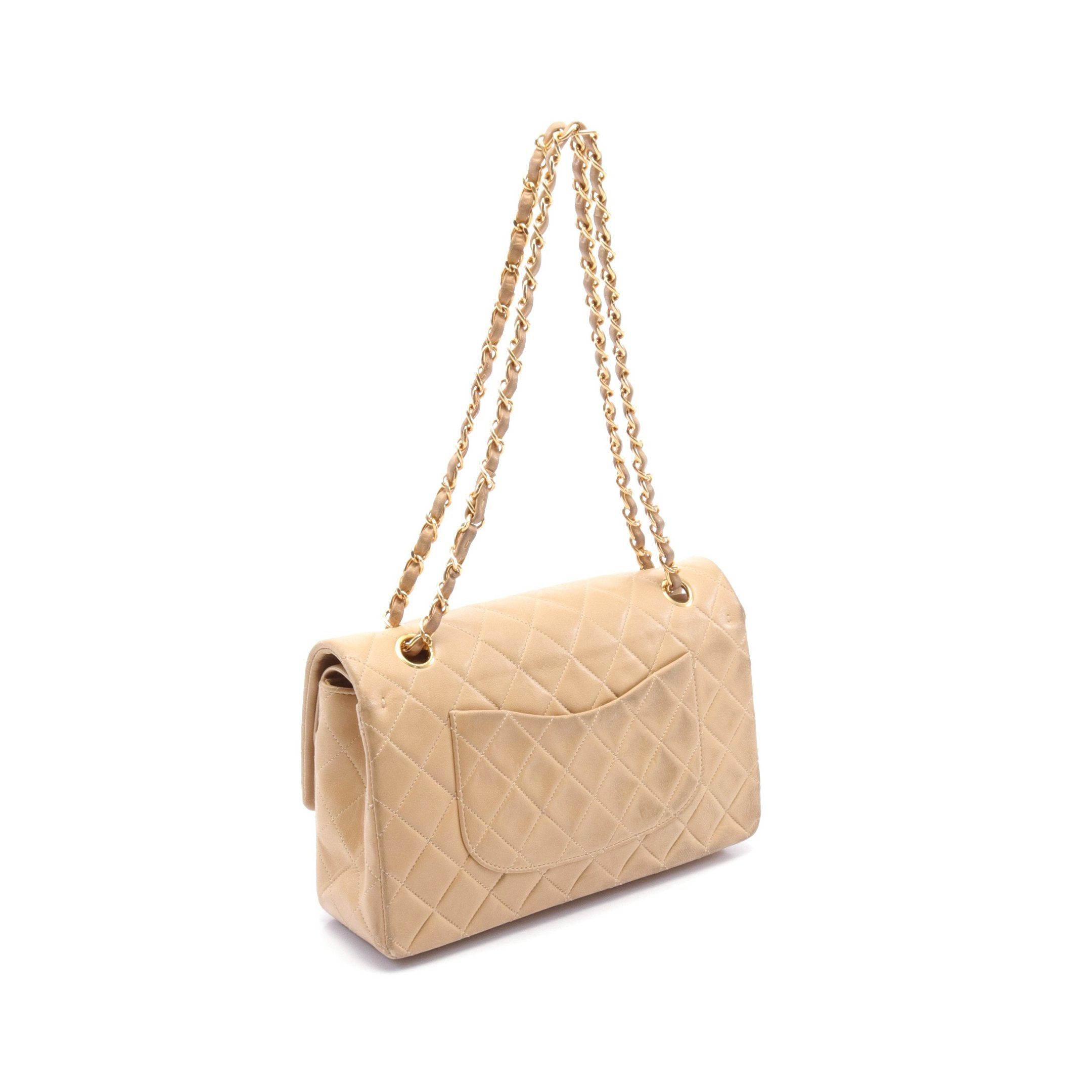 Chanel Chanel Matelasse Double Flap Chain Shoulder Bag Leather Beige Gold Hardware Size ONE SIZE - 2 Thumbnail