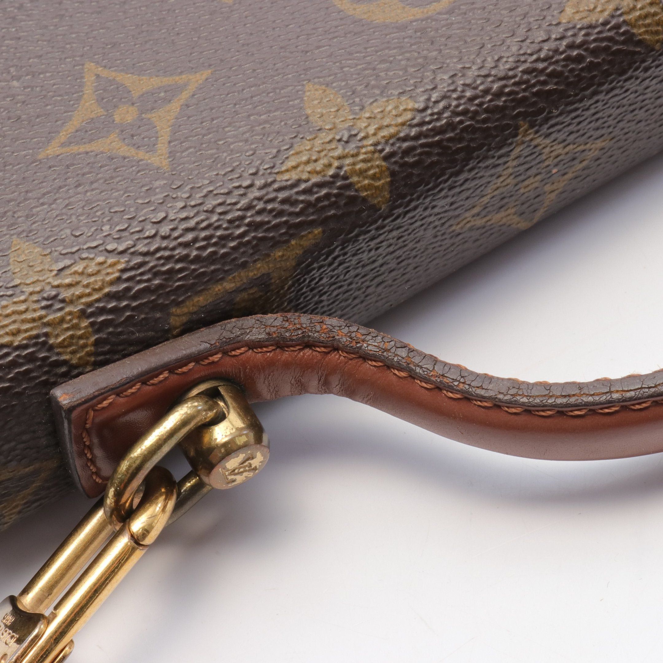 Louis Vuitton Louis Vuitton Monceau Monogram Handbag Leather Brown Size ONE SIZE - 10 Thumbnail
