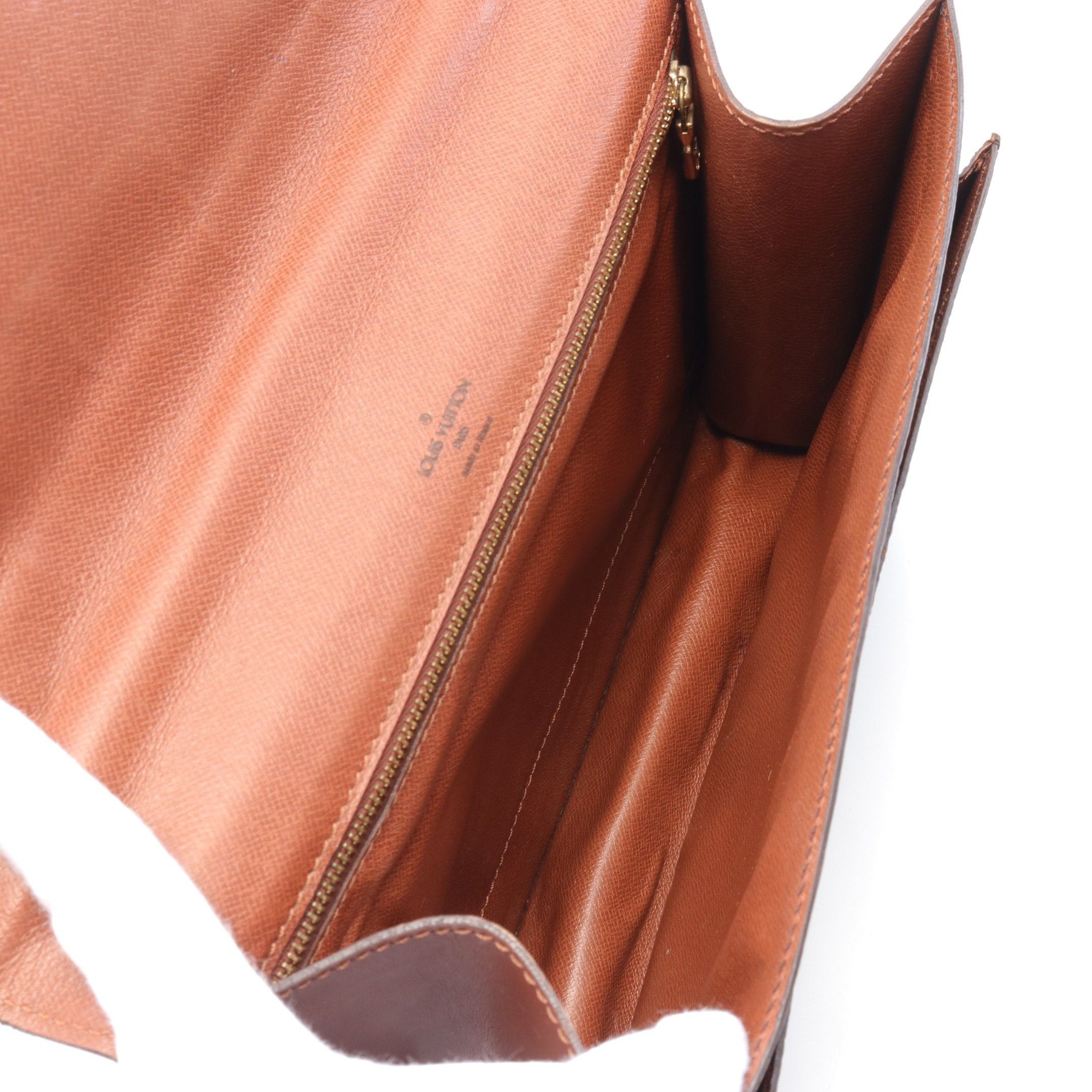 Louis Vuitton Louis Vuitton Monceau Monogram Handbag Leather Brown Size ONE SIZE - 3 Thumbnail