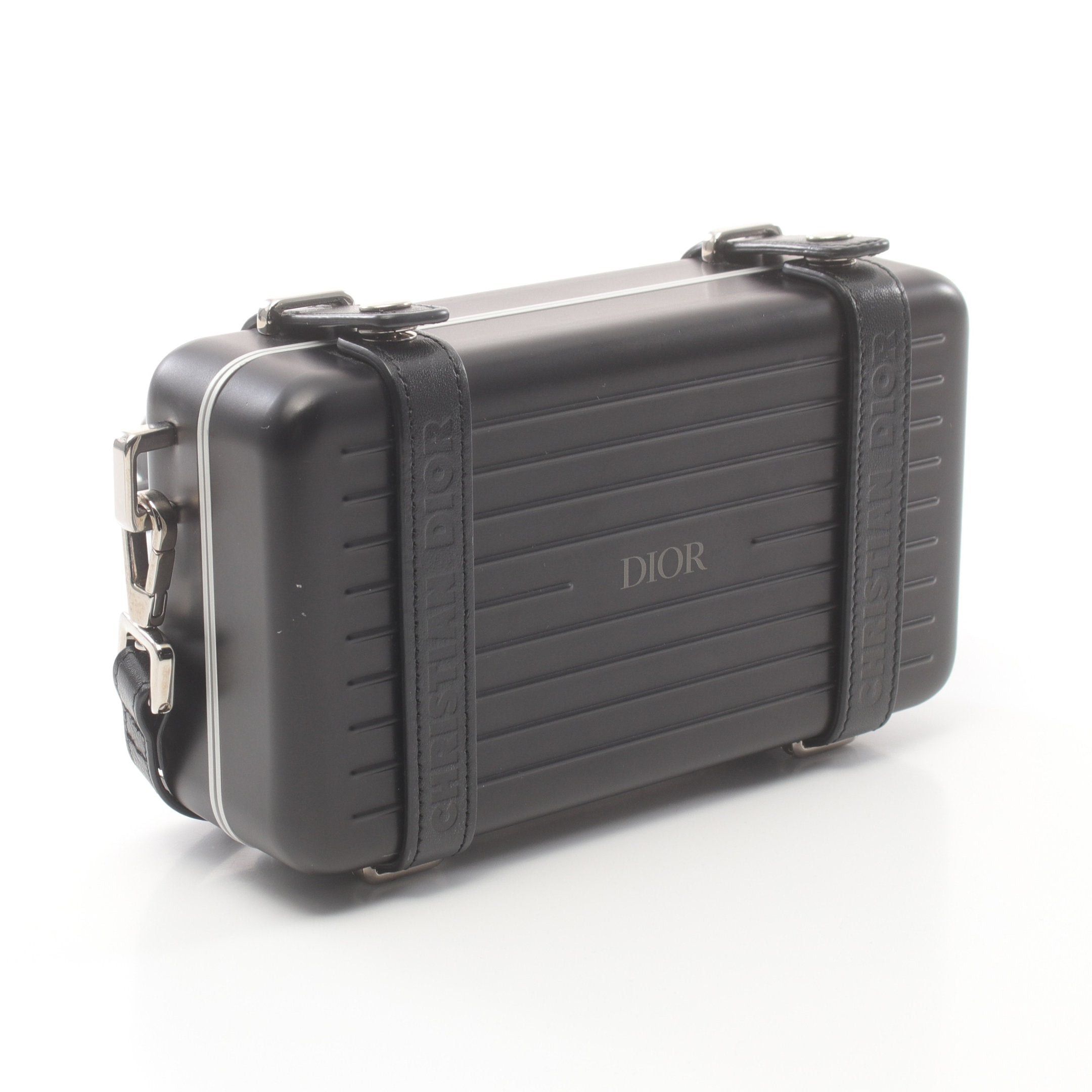 Dior Dior Dior * Rimowa Personal Clutch Bag Shoulder Wallet Aluminum Leather Black Size ONE SIZE - 2 Thumbnail