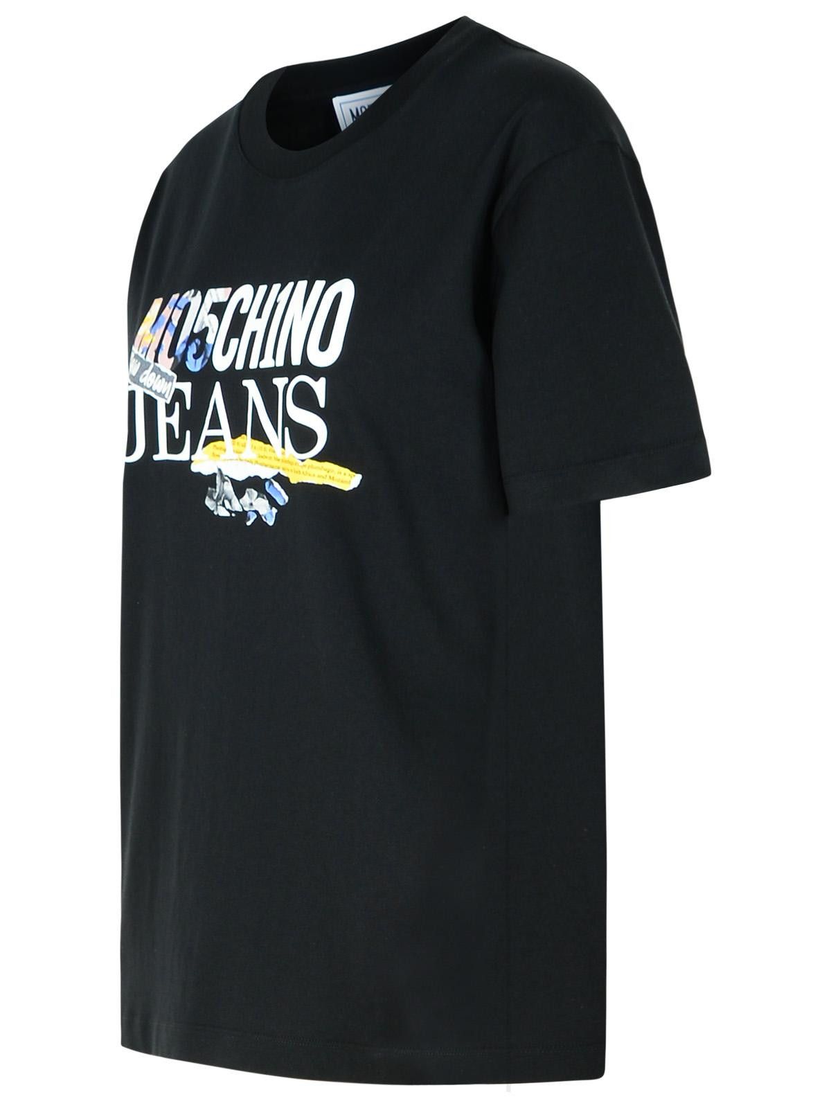 Moschino MOSCHINO JEANS Black Cotton T-Shirt Size S / US 4 / IT 40 - 2 Thumbnail