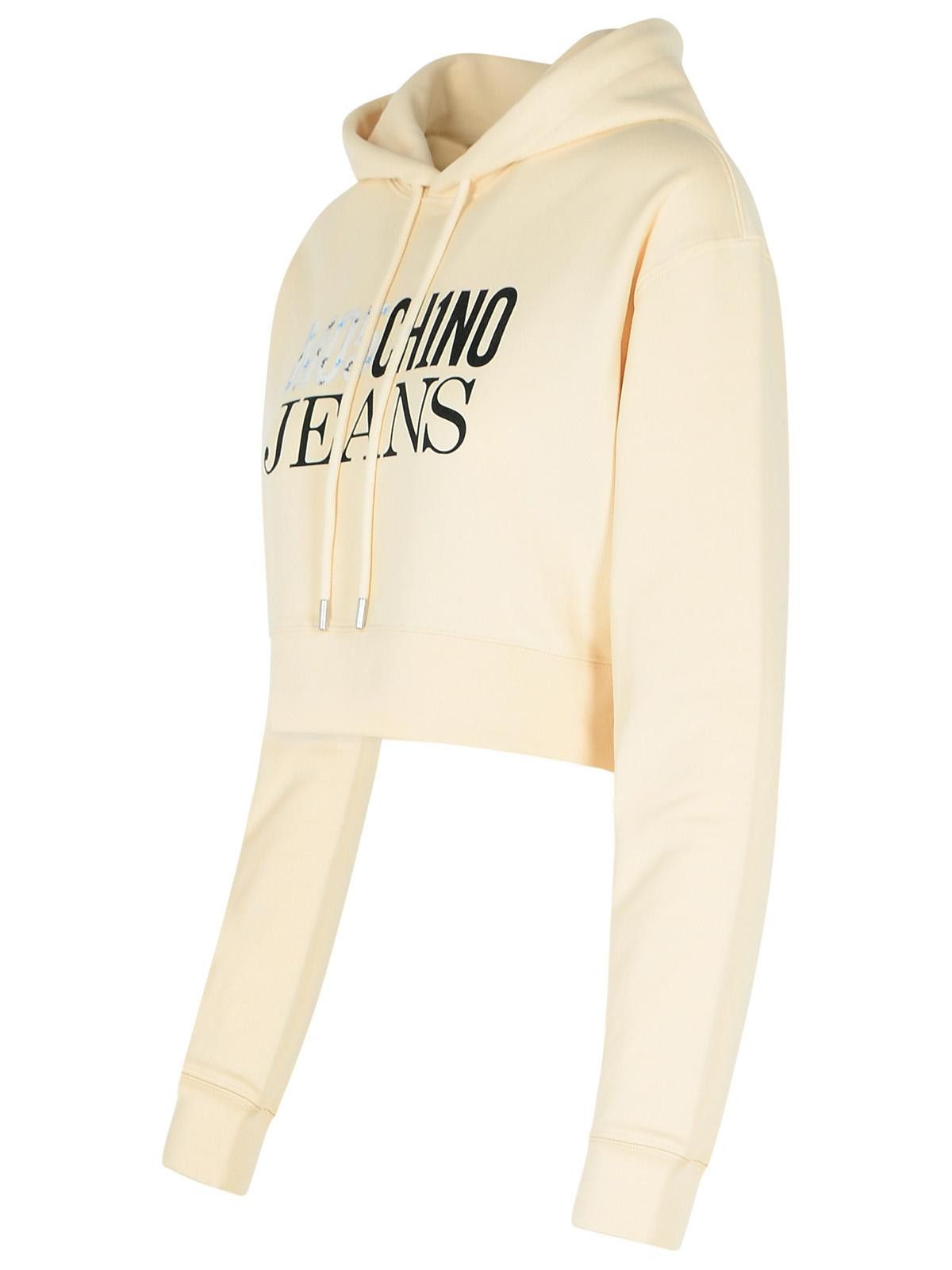 Moschino MOSCHINO JEANS Ivory Cotton Sweatshirt Size S / US 4 / IT 40 - 2 Thumbnail