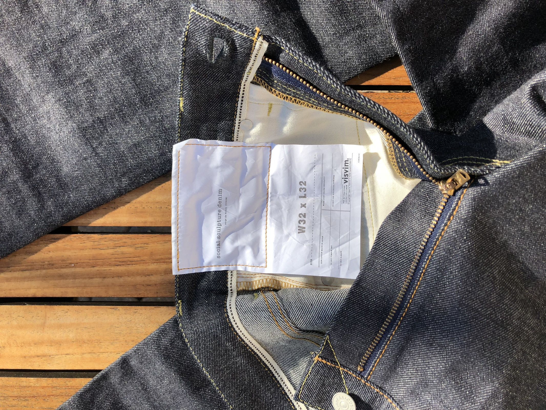 Visvim Social Sculpture 03R Unwashed Denim | Grailed