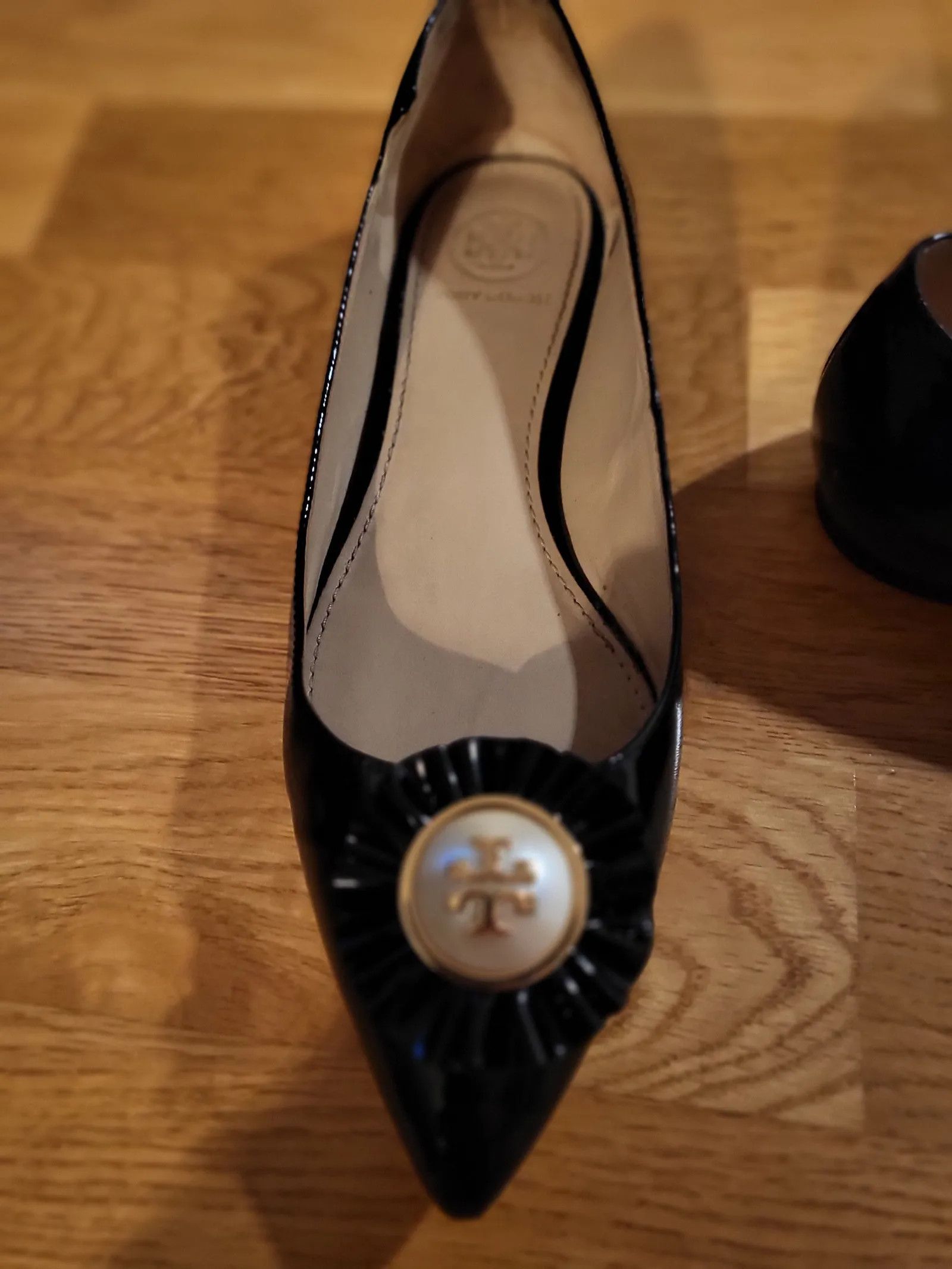 Tory Burch Tory Burch Melody Black Flat Ballet Flats Size US 7 / IT 37 - 2 Thumbnail