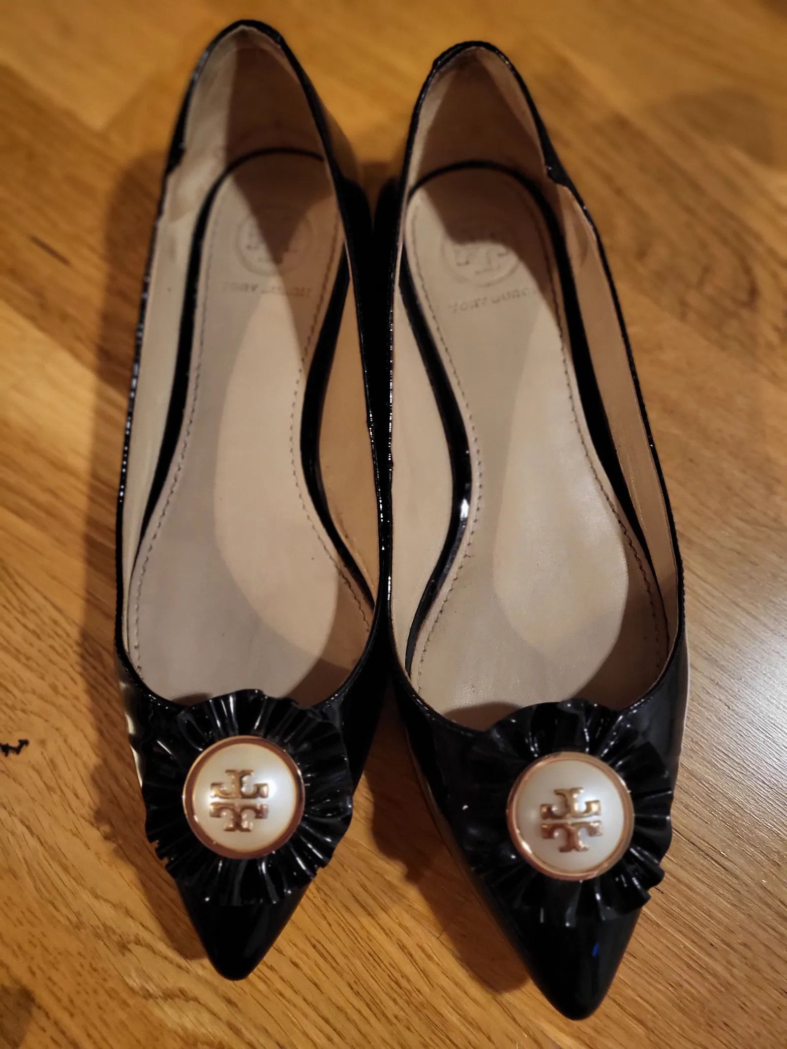 Tory Burch Tory Burch Melody Black Flat Ballet Flats Size US 7 / IT 37 - 4 Thumbnail