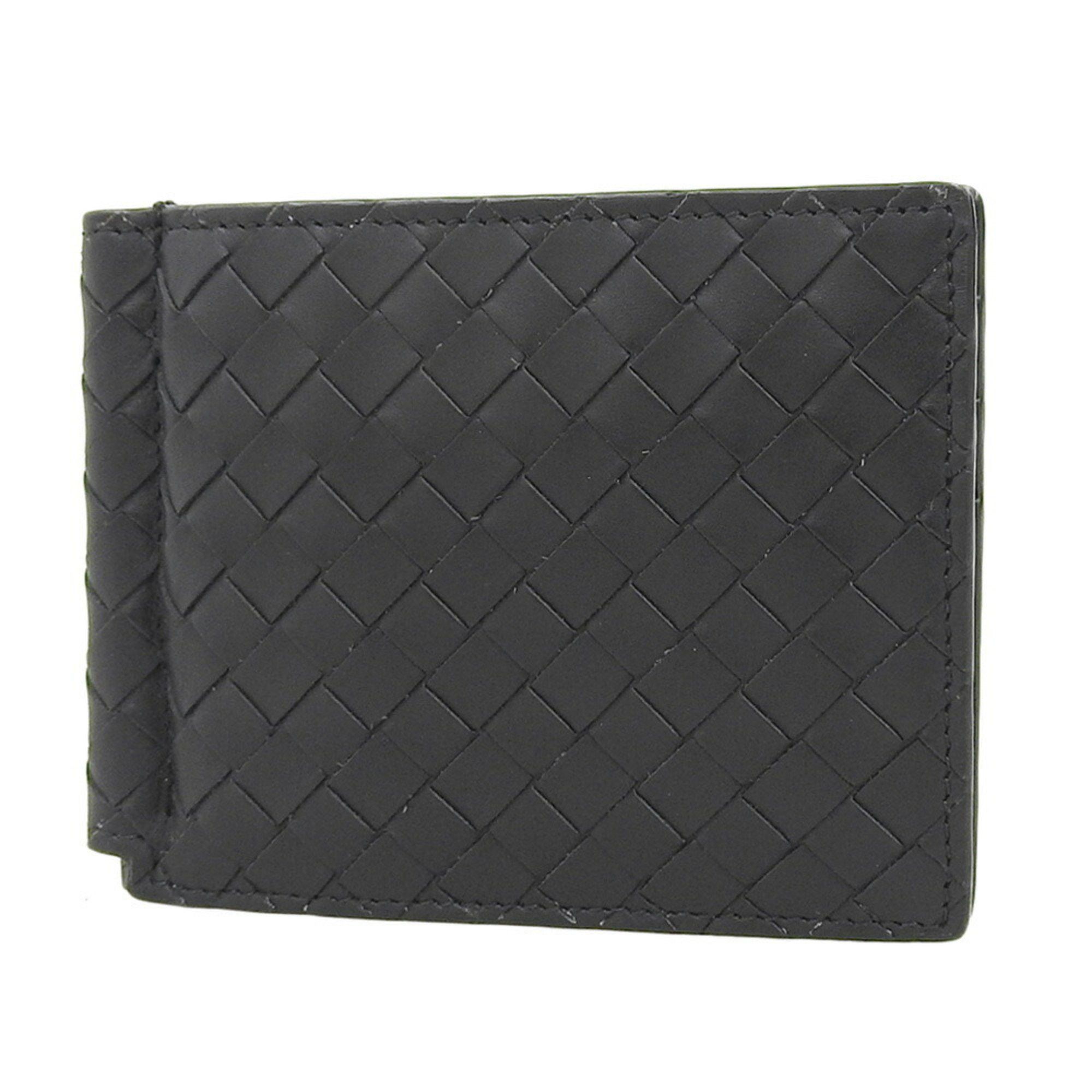 Bottega Veneta BOTTEGA VENETA Intrecciato Money Clip 123180 Bi-fold Wallet Leather Black Size ONE SIZE - 2 Thumbnail