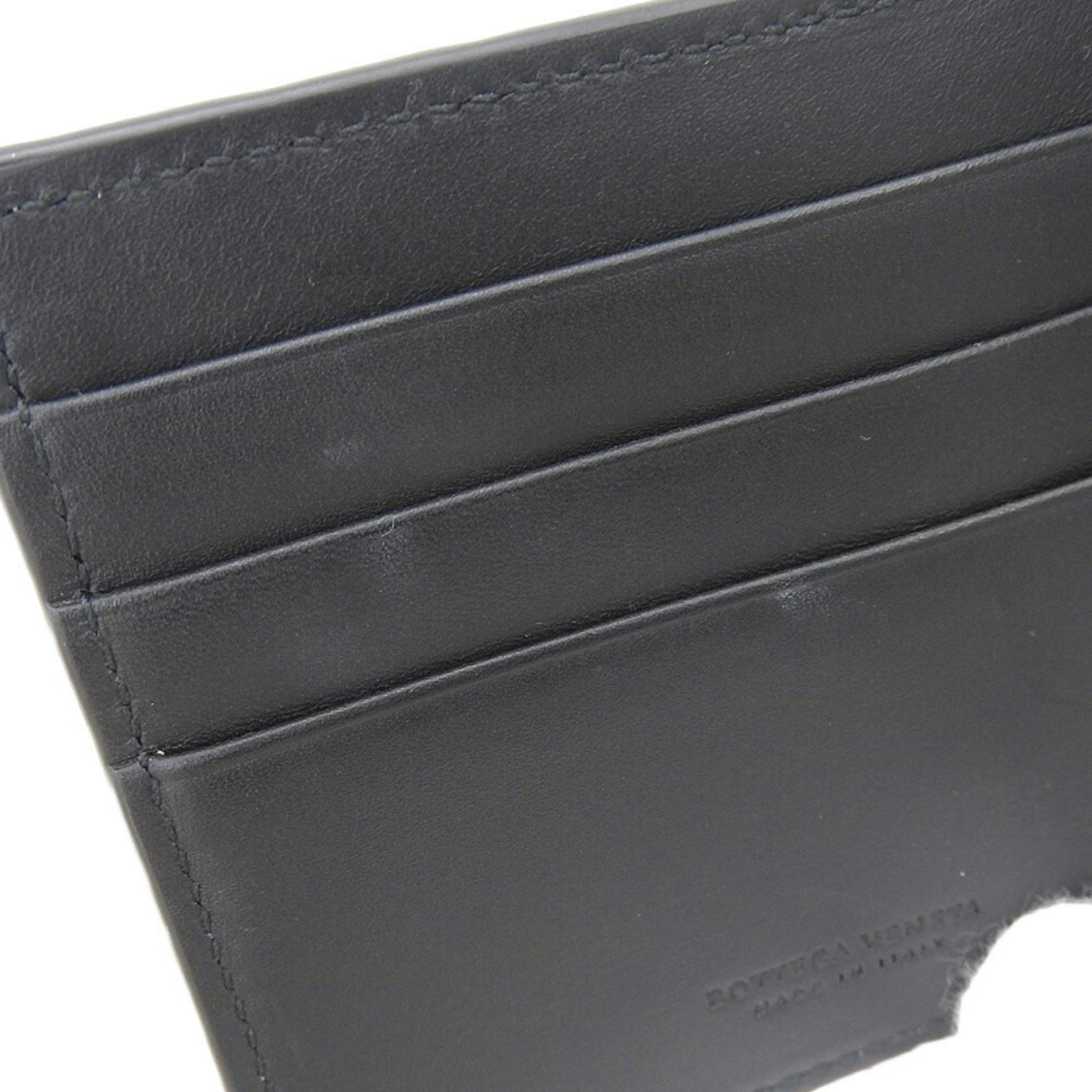 Bottega Veneta BOTTEGA VENETA Intrecciato Money Clip 123180 Bi-fold Wallet Leather Black Size ONE SIZE - 4 Thumbnail